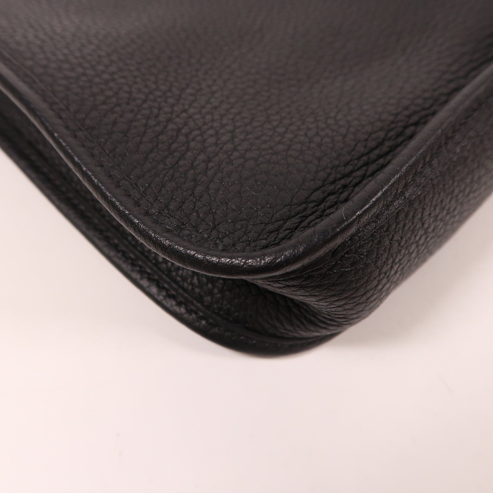 HERMES Clemence皮革Evelyne TPM金扣肩背袋黑色