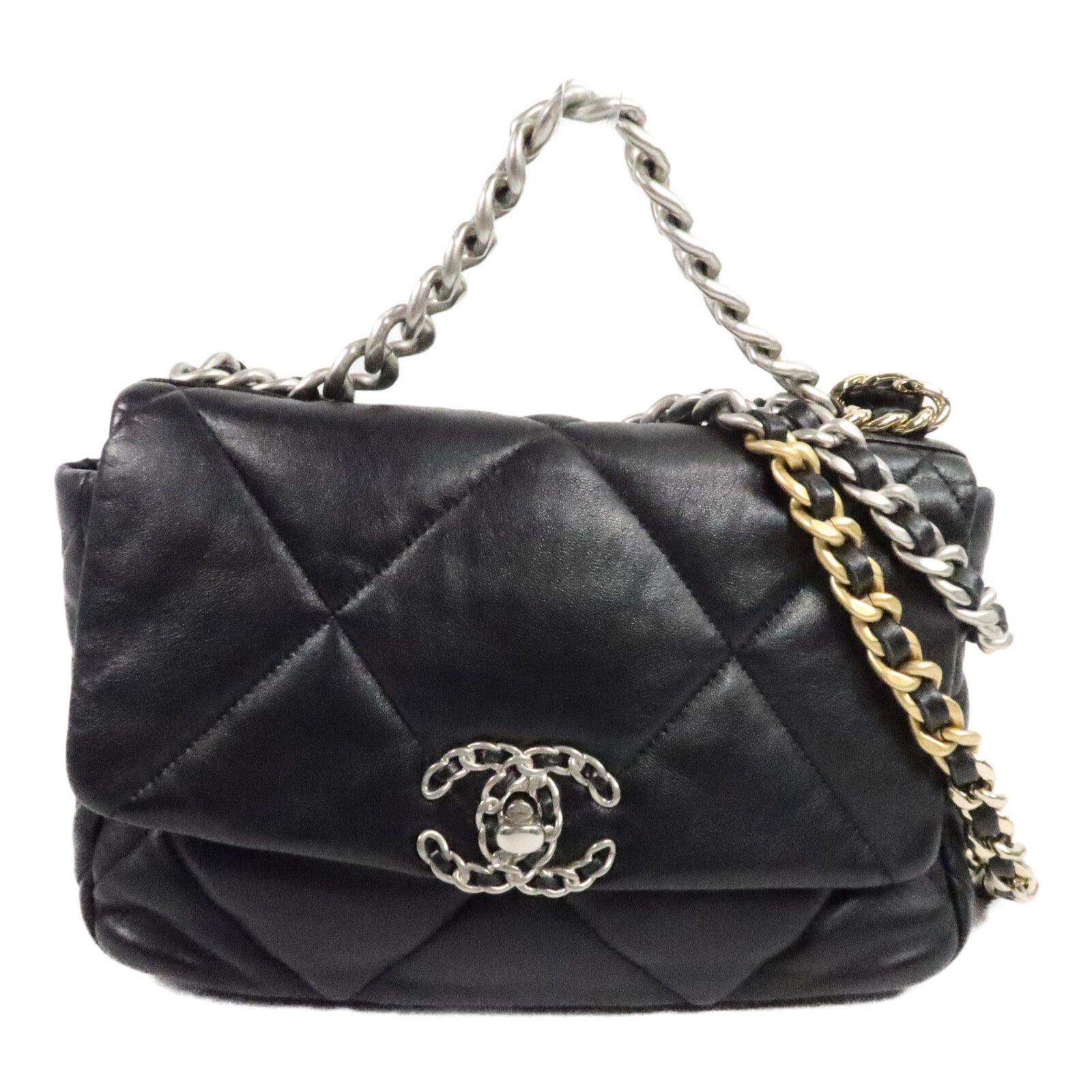 CHANEL 羊皮皮革Chanel 19 Small手挽肩背兩用袋