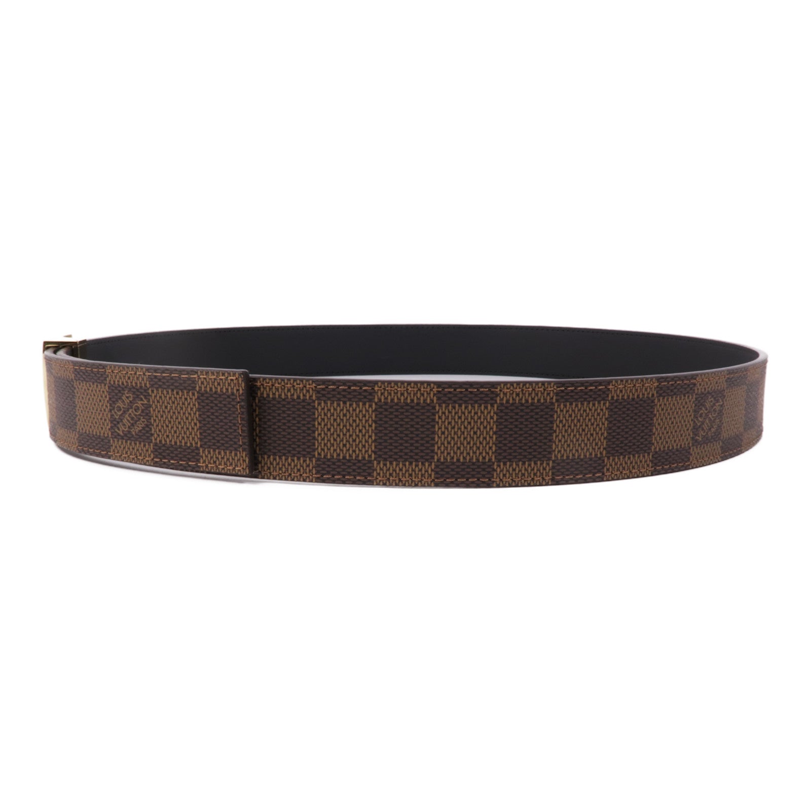 LOUIS VUITTON Damier Belt金扣皮帶