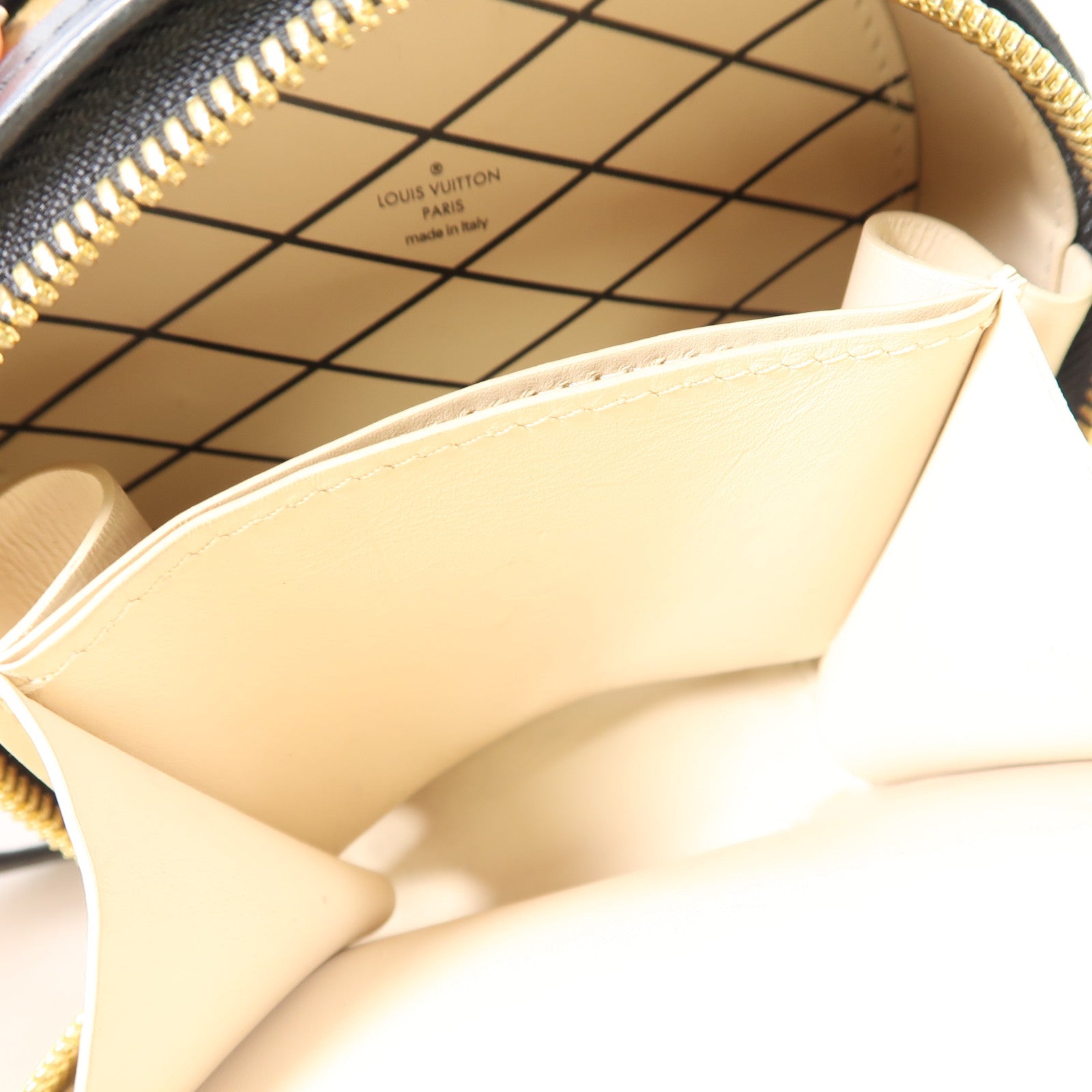 LOUIS VUITTON Monogram Reverse Mini Boite Chapeau金扣肩背袋棕色/黑色