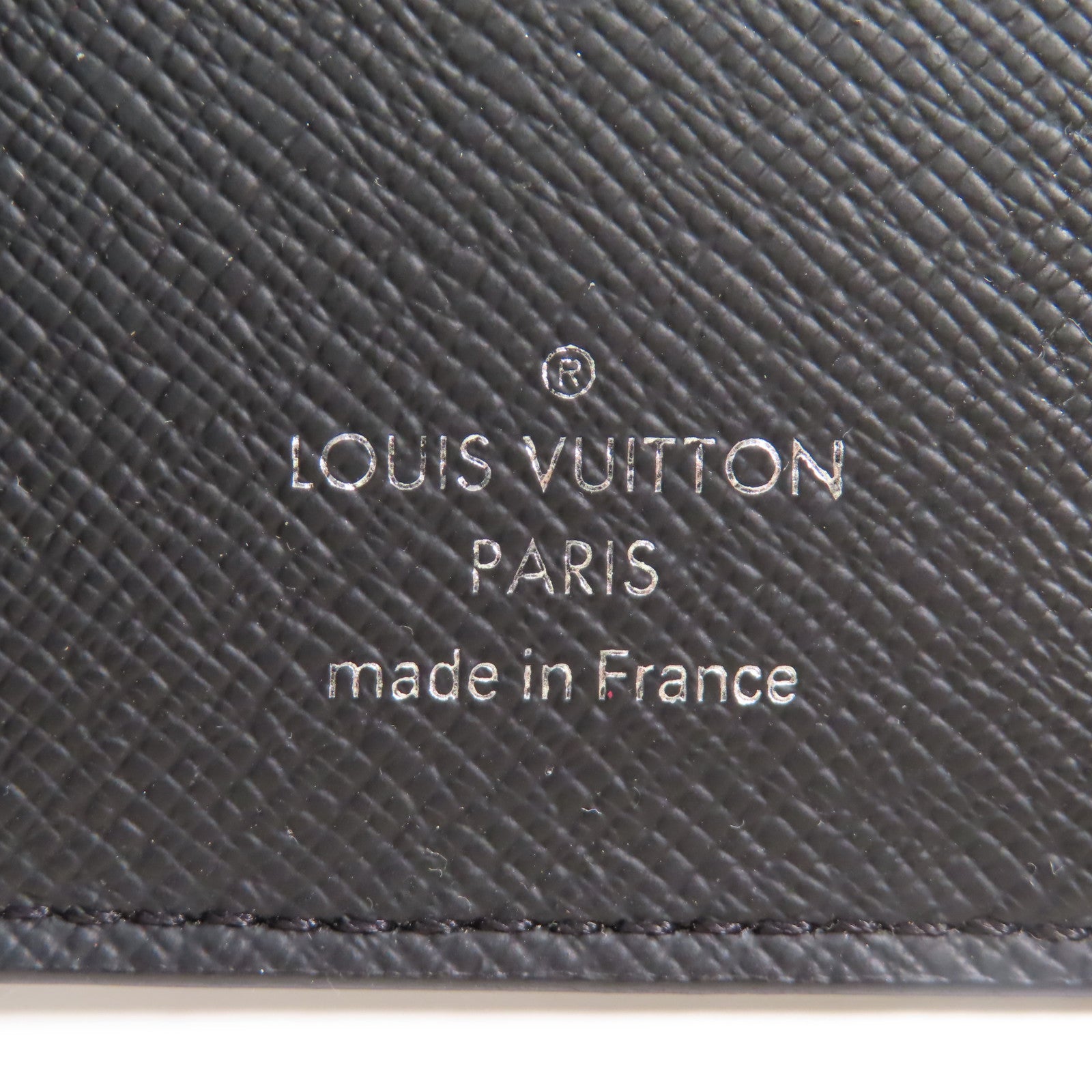 LOUIS VUITTON LV SHW Wallet Money Clip M62978 Taiga Leather Black