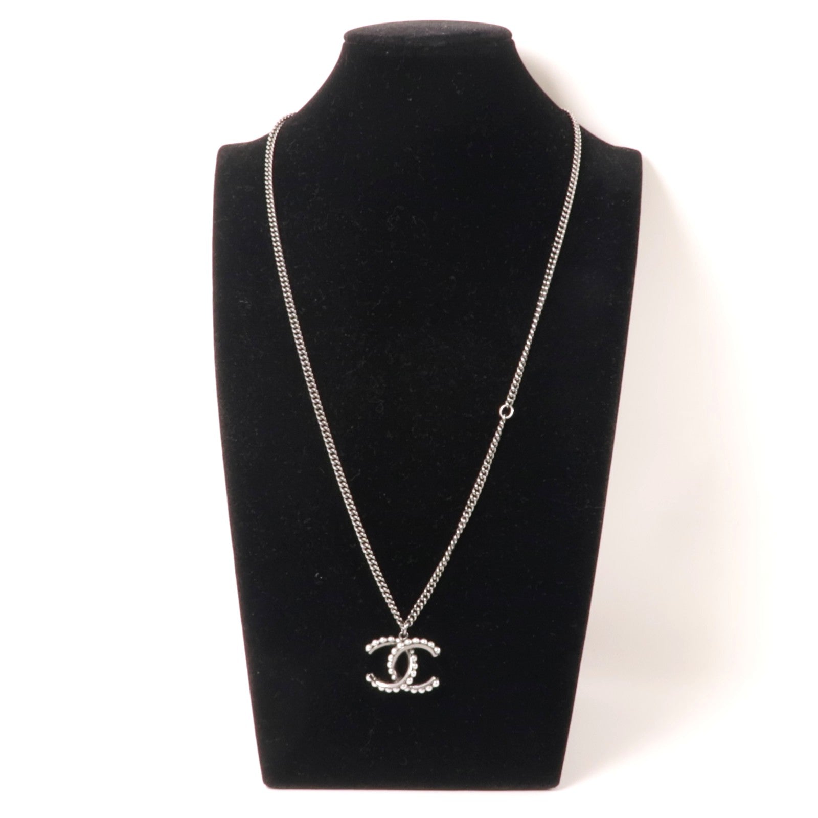 CHANEL PVC/金屬Necklace項鍊灰色/銀色
