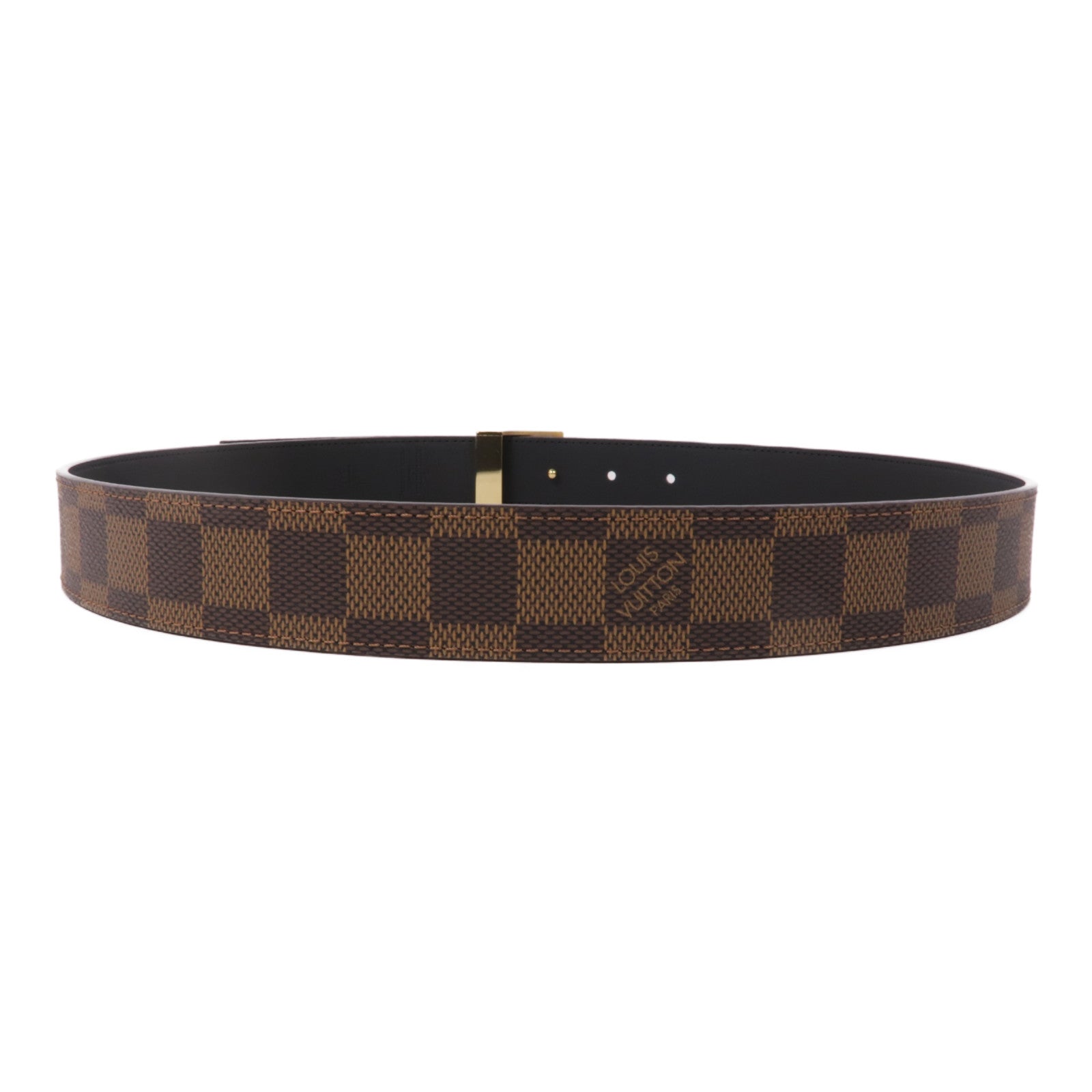 LOUIS VUITTON Damier Belt金扣皮帶