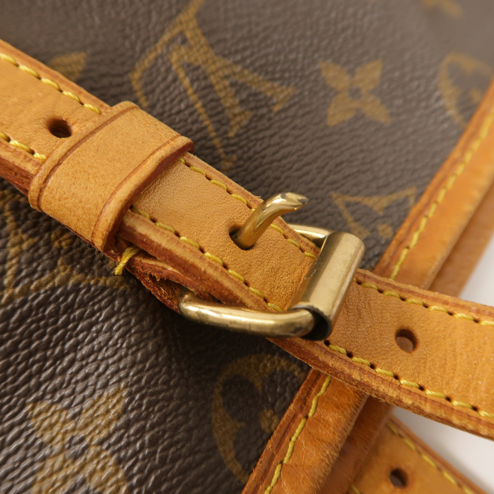 LOUIS VUITTON 【激減優惠】Monogram Bucket GM金扣手挽袋棕色