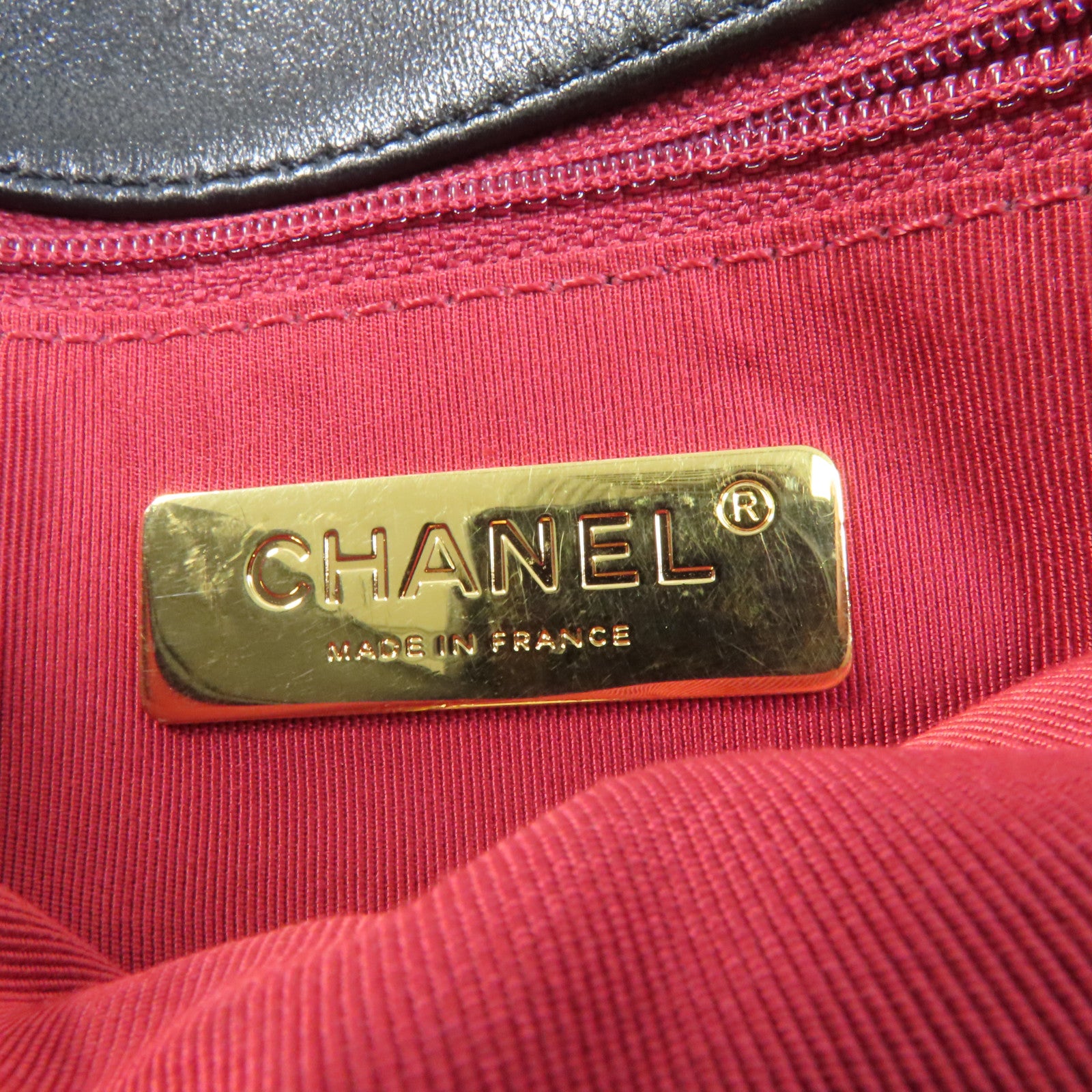 CHANEL 羊皮皮革Chanel 19 Small金扣鏈帶肩背袋