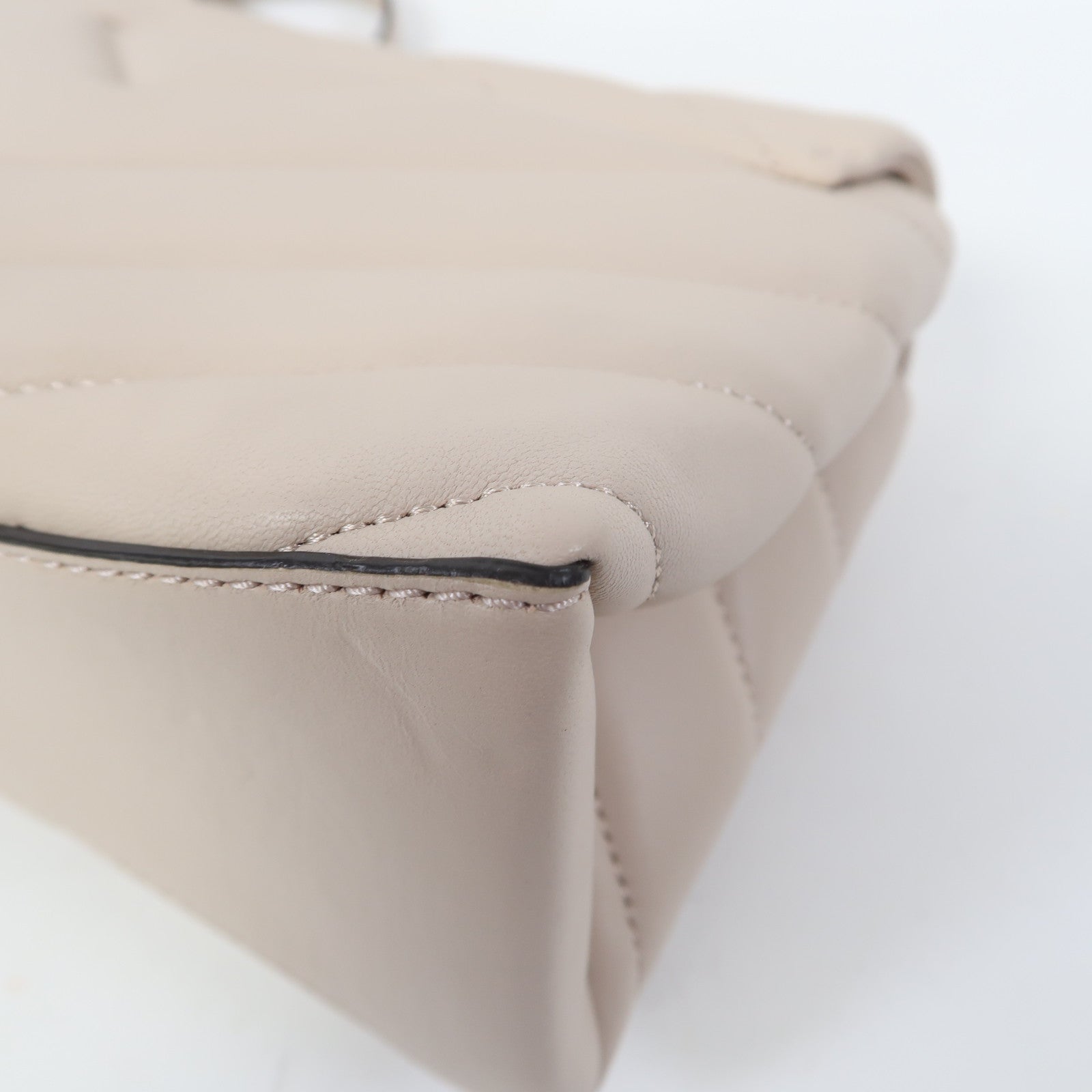 Michael Kors 斜紋羊皮皮革Chain Shoulder金扣鏈帶肩背袋粉紅色