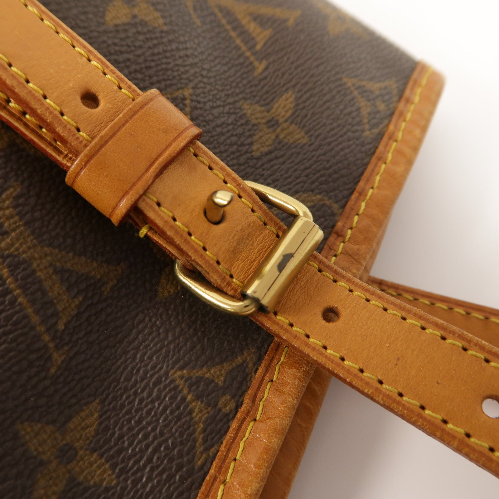 LOUIS VUITTON 【激減優惠】Monogram Bucket GM金扣手挽袋棕色