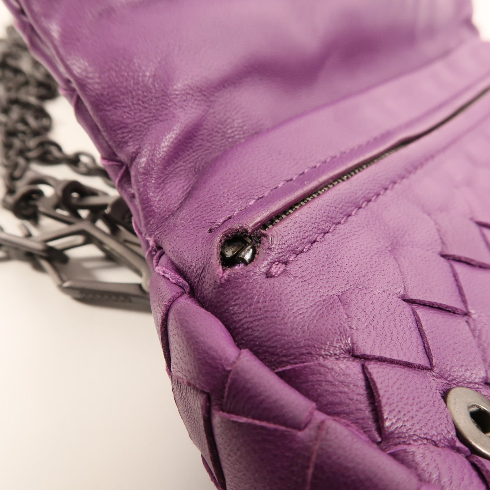 BOTTEGA VENETA 牛皮皮革Shoulder Bag鏈帶肩背袋