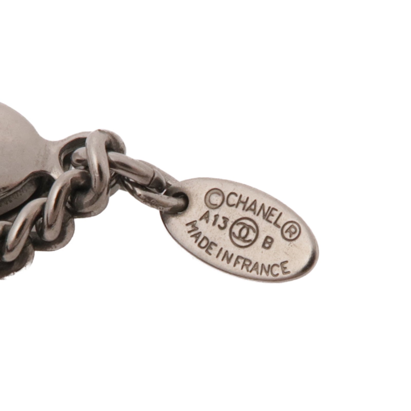 CHANEL PVC/金屬Necklace項鍊灰色/銀色