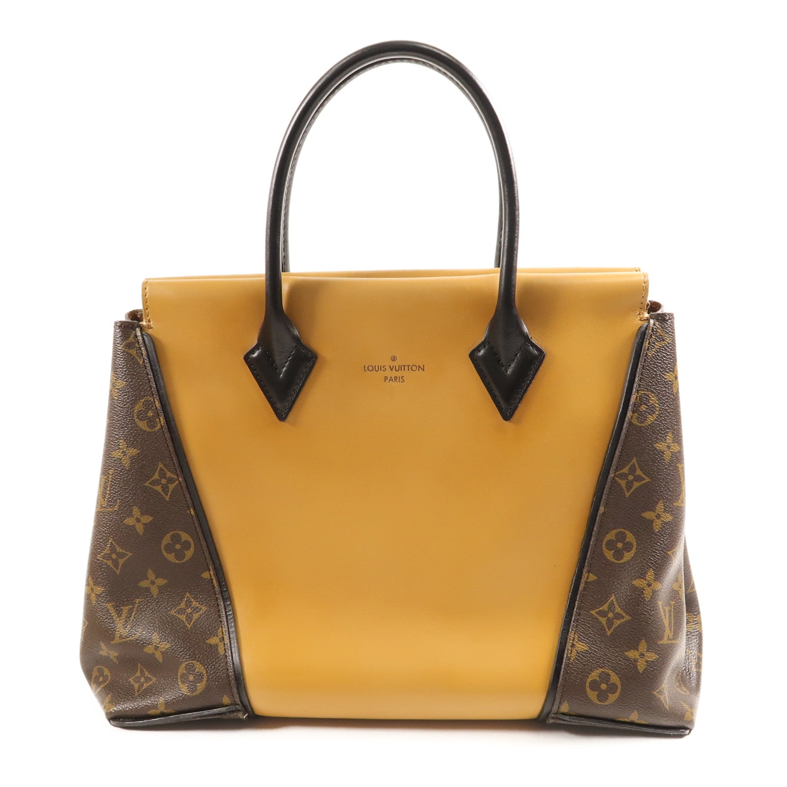 LOUIS VUITTON LV GHW Tote W PM Hand Bag M40941 Calfskin Leather Monogram Yellow