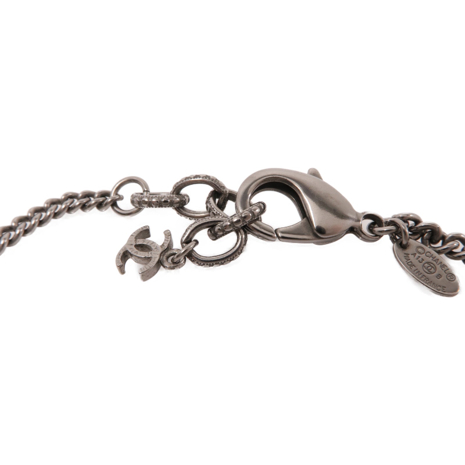CHANEL PVC/金屬Necklace項鍊灰色/銀色
