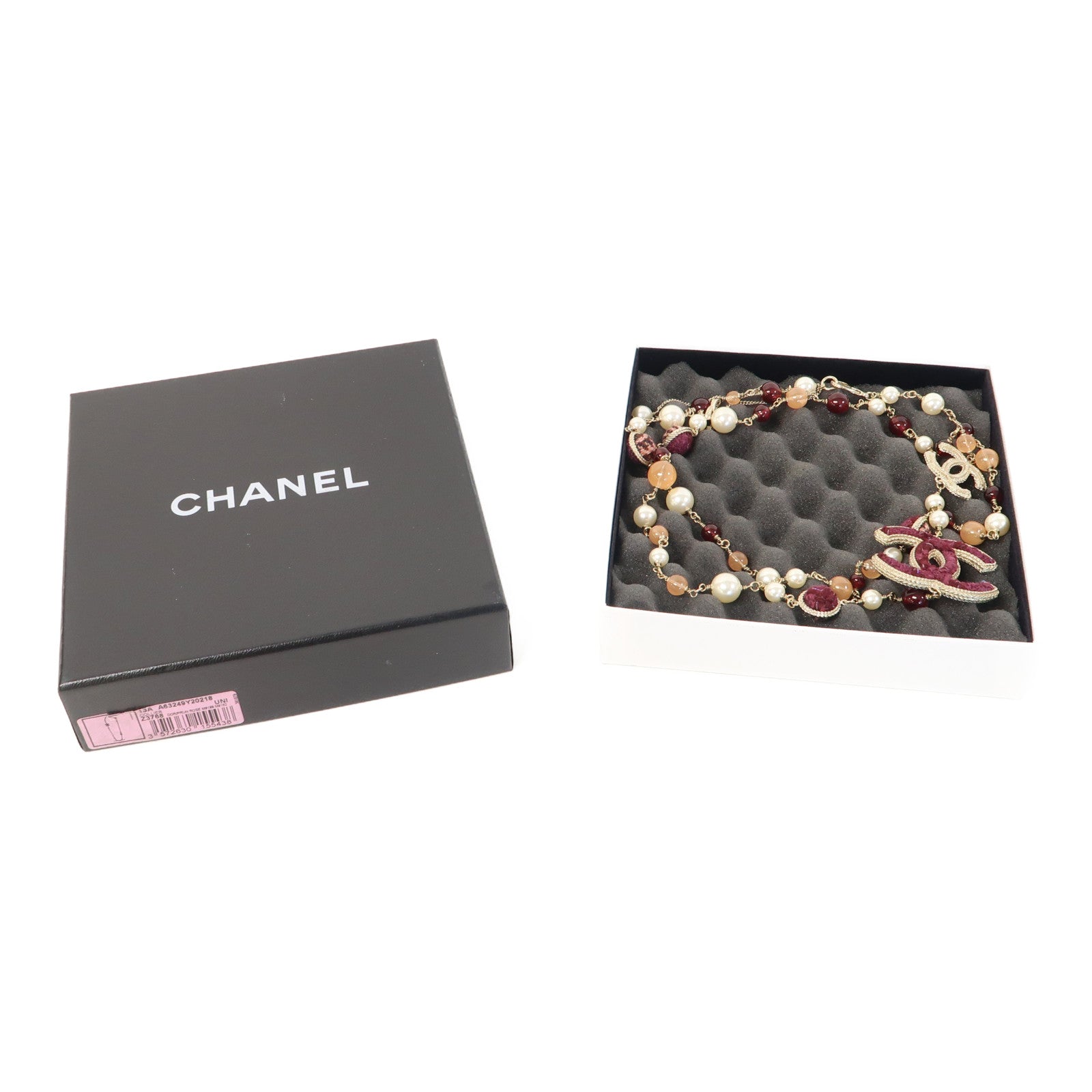 CHANEL 金屬Necklace項鍊紅色