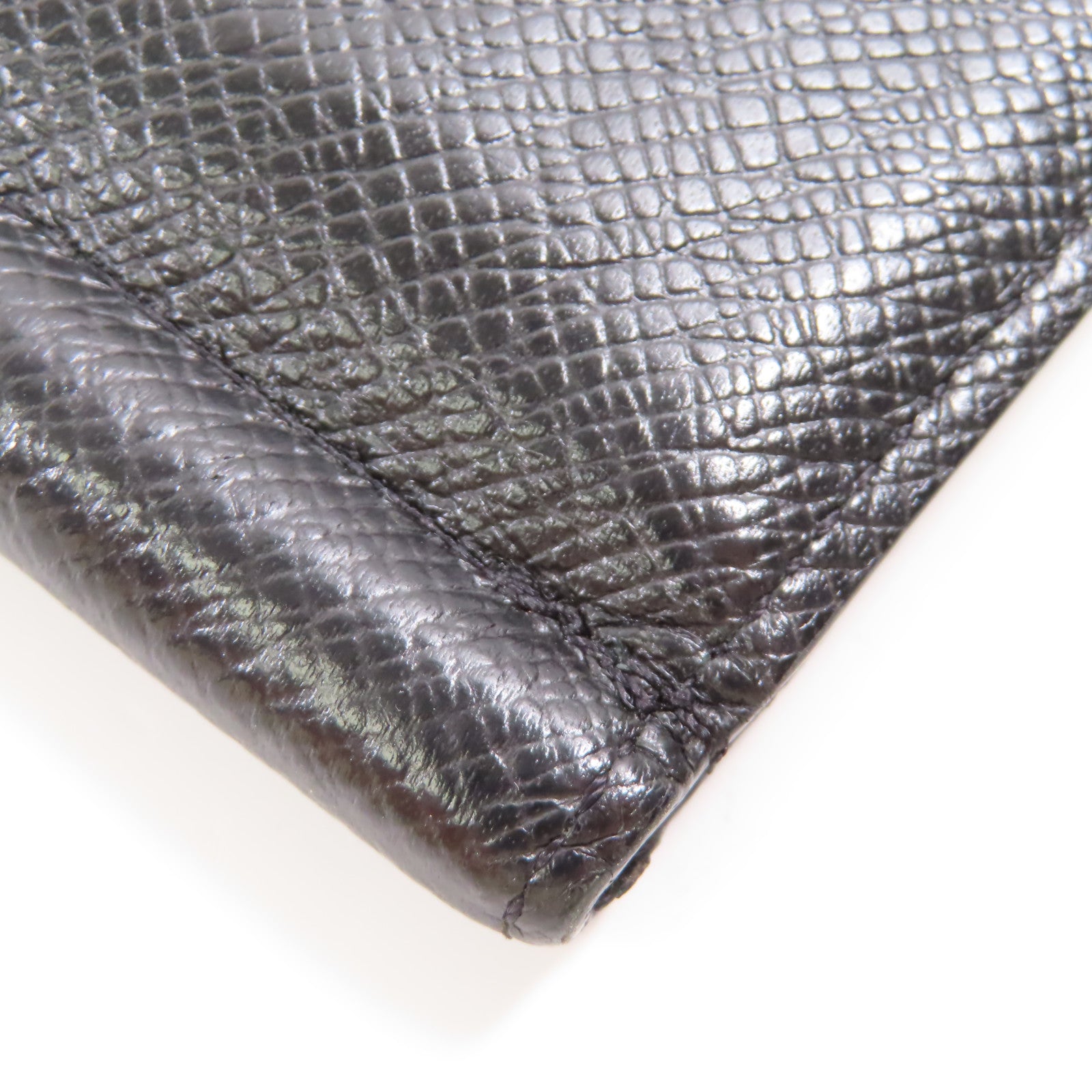 LOUIS VUITTON LV SHW Wallet Money Clip M62978 Taiga Leather Black