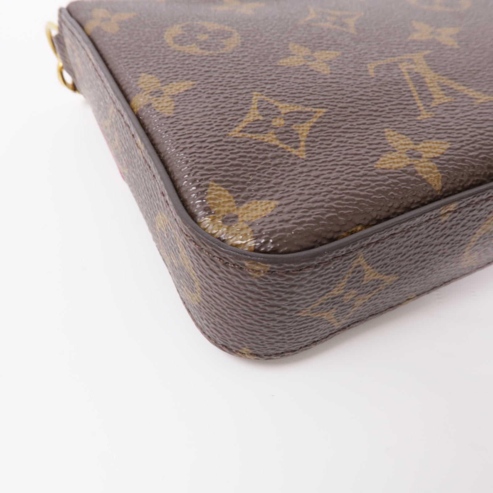 LOUIS VUITTON Monogram Pochette Felicie金扣鏈帶肩背袋
