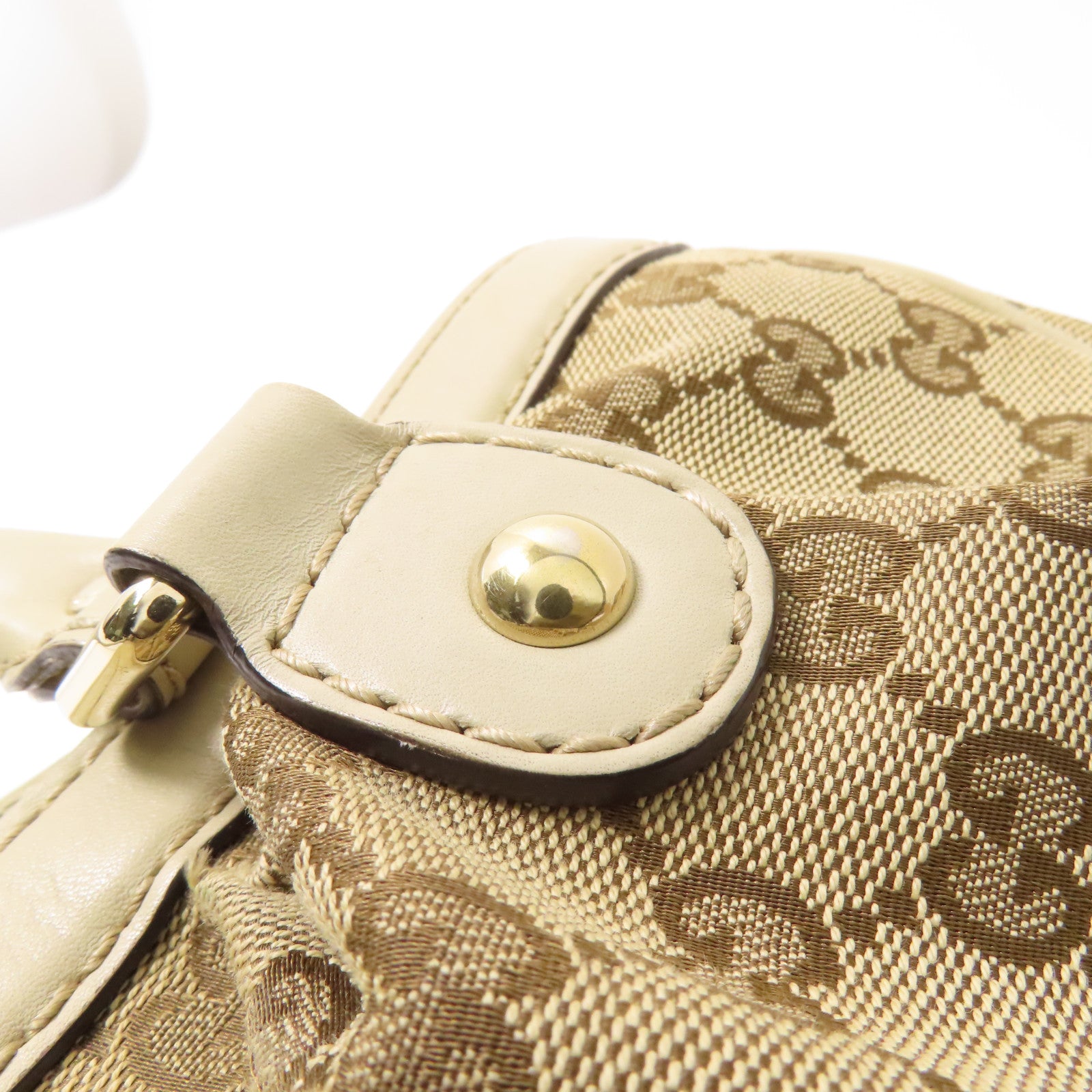 GUCCI 帆布Tote Bag金扣手挽袋