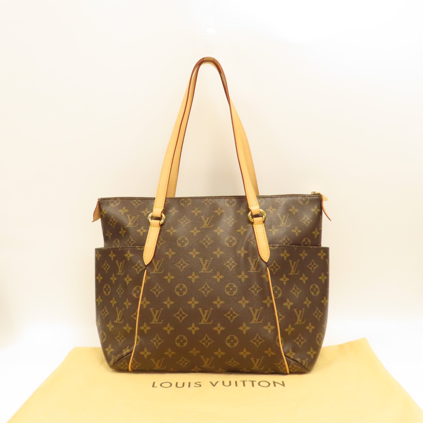 LOUIS VUITTON Monogram Totally MM金扣肩背袋啡色
