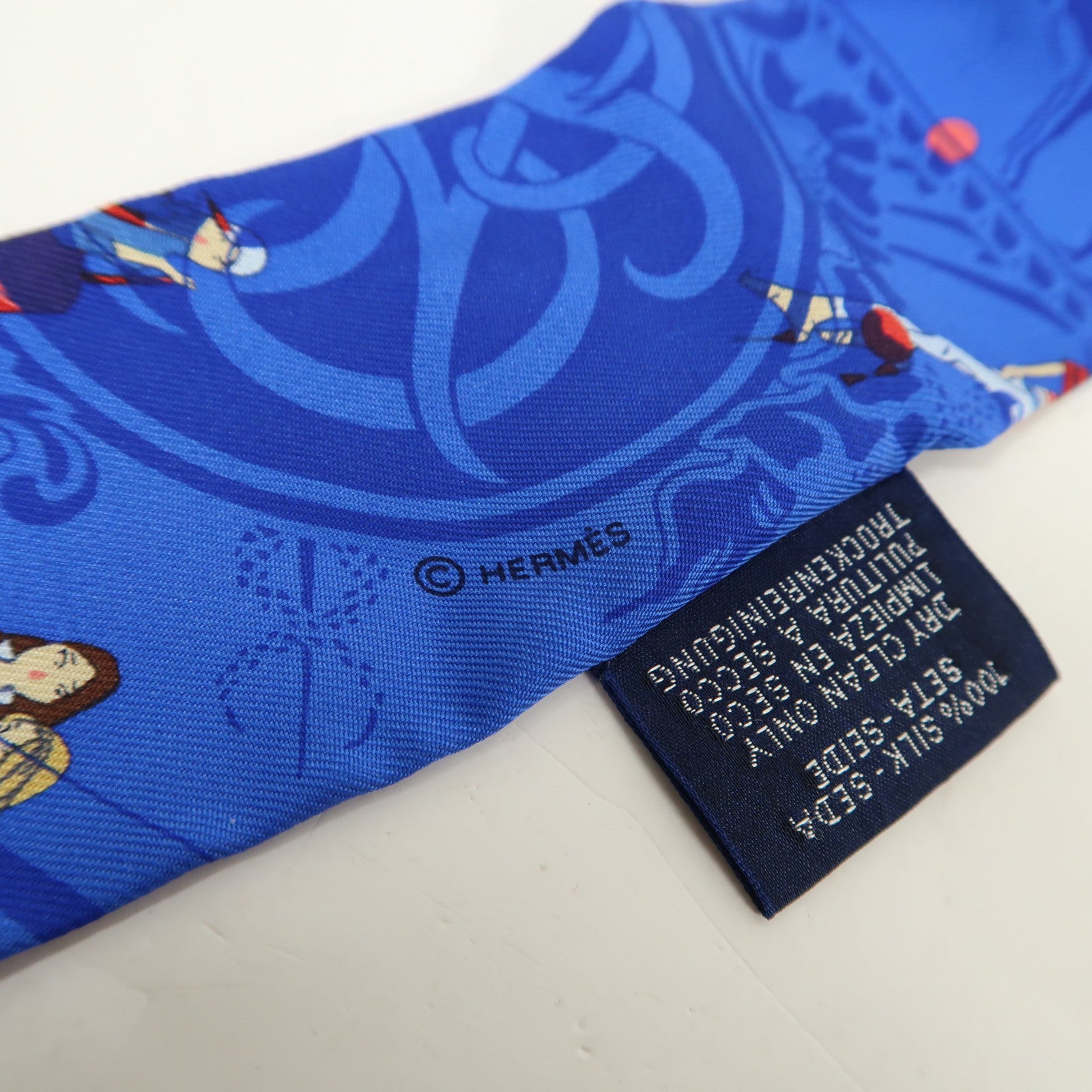 HERMES 絲質Twilly絲巾