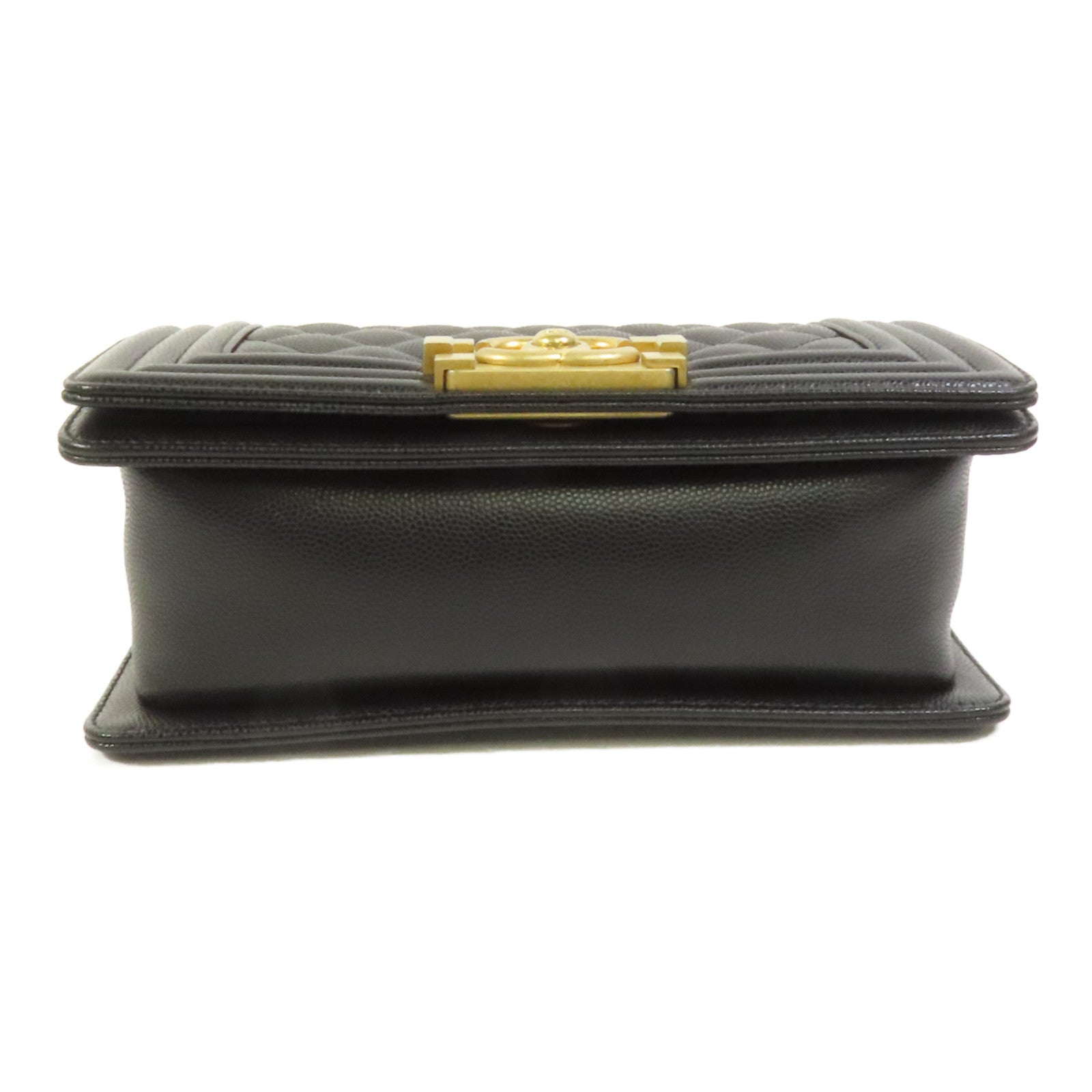 CHANEL 牛皮皮革Boy 20金扣鏈帶肩背袋