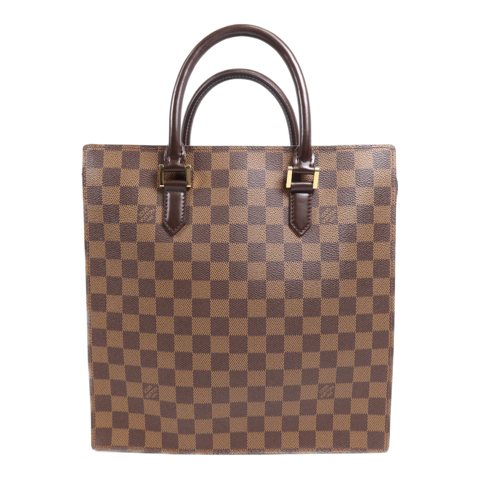 LOUIS VUITTON Damier Venice PM金扣手挽袋