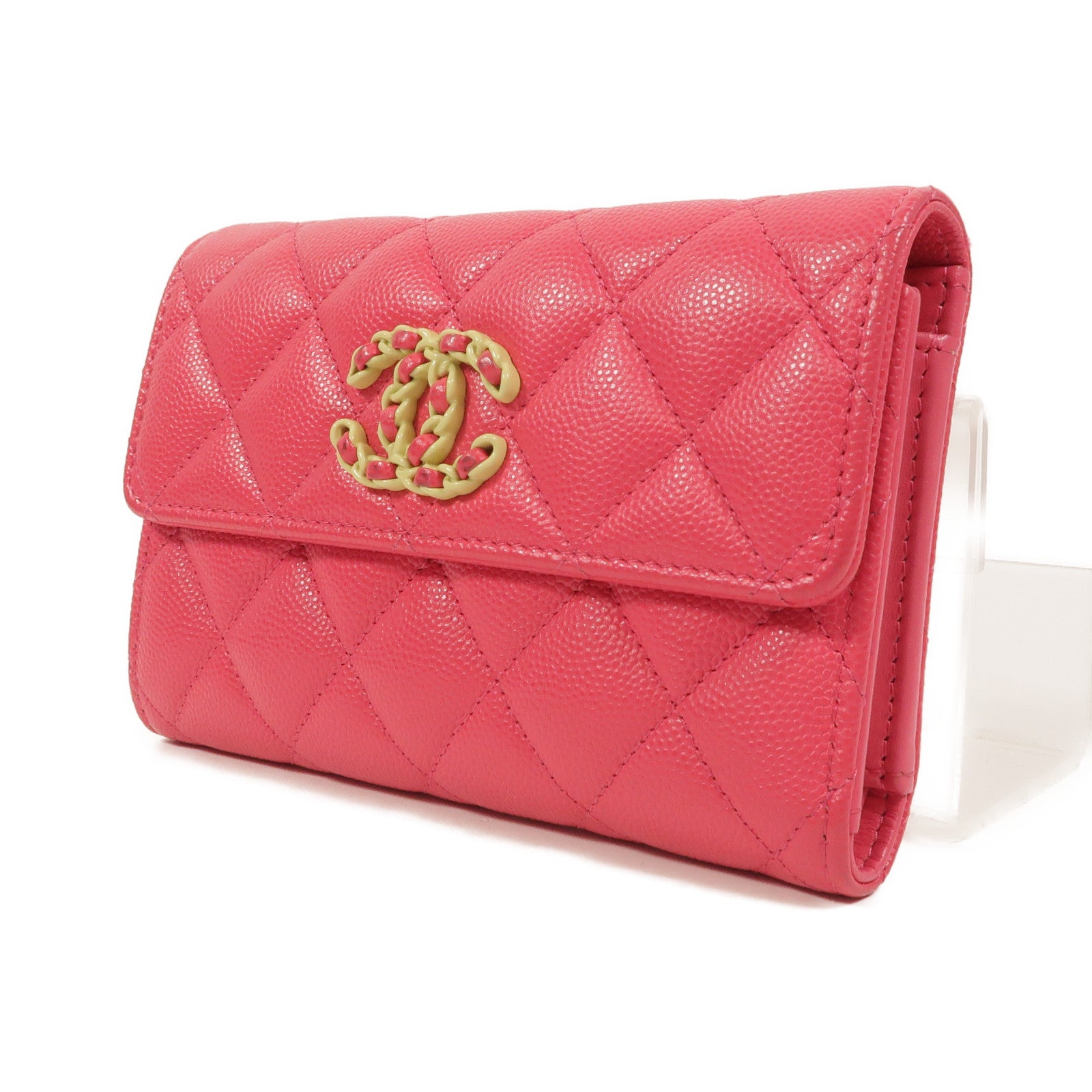 CHANEL 牛皮皮革C19 Wallet長錢包