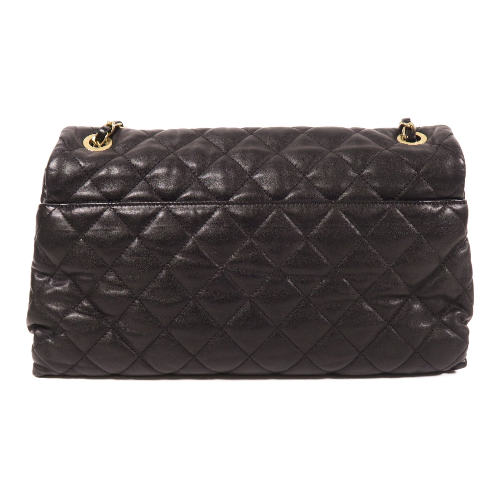 CHANEL 羊皮皮革Chain Shoulder金扣鏈帶肩背袋