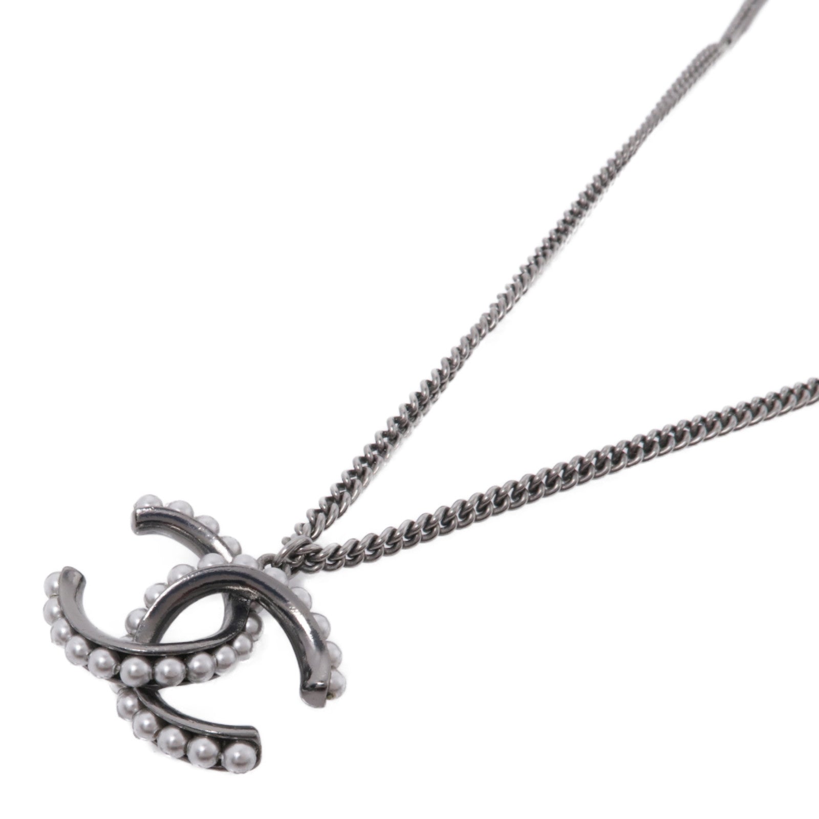 CHANEL PVC/金屬Necklace項鍊灰色/銀色