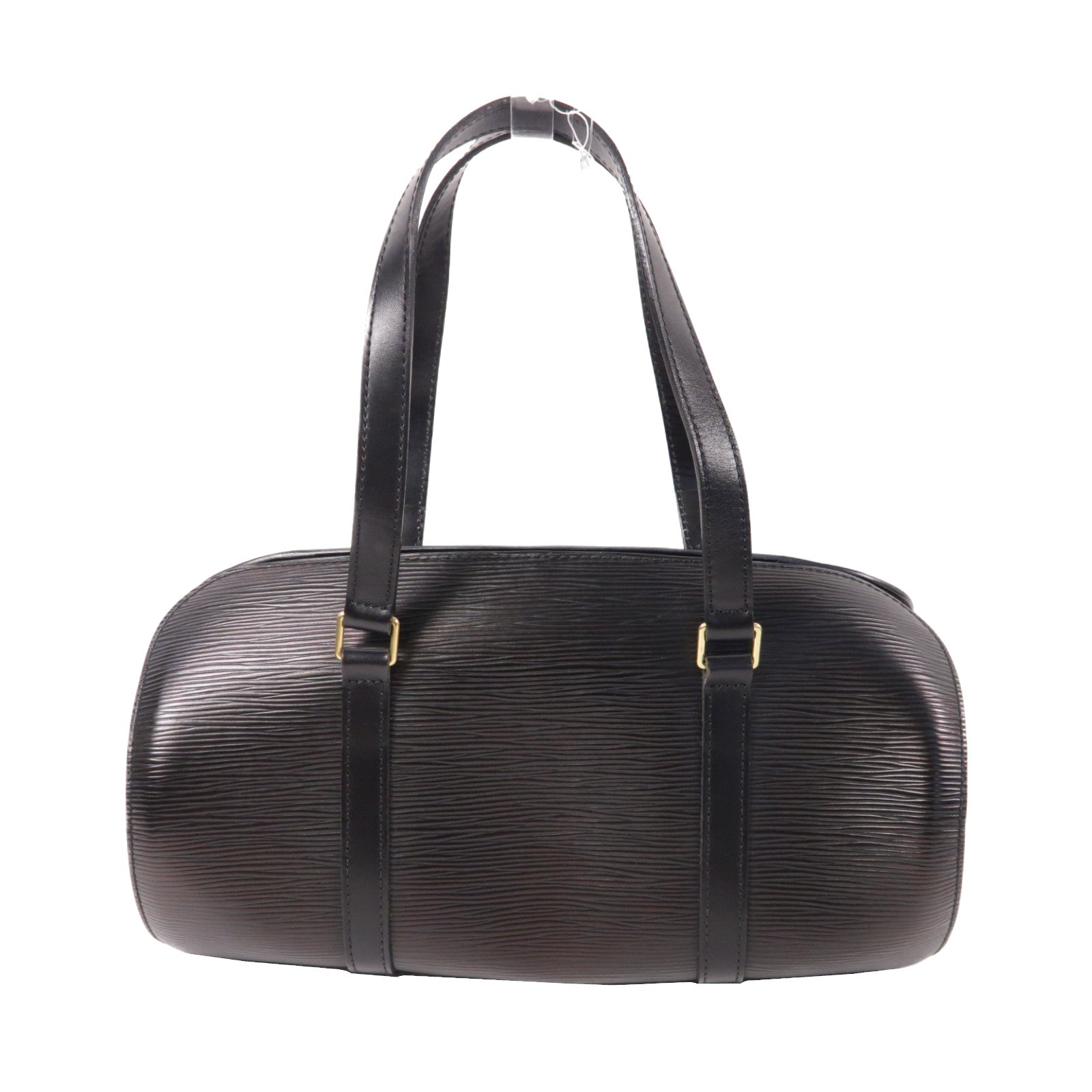 LOUIS VUITTON Epi Soufflot金扣手挽袋黑色
