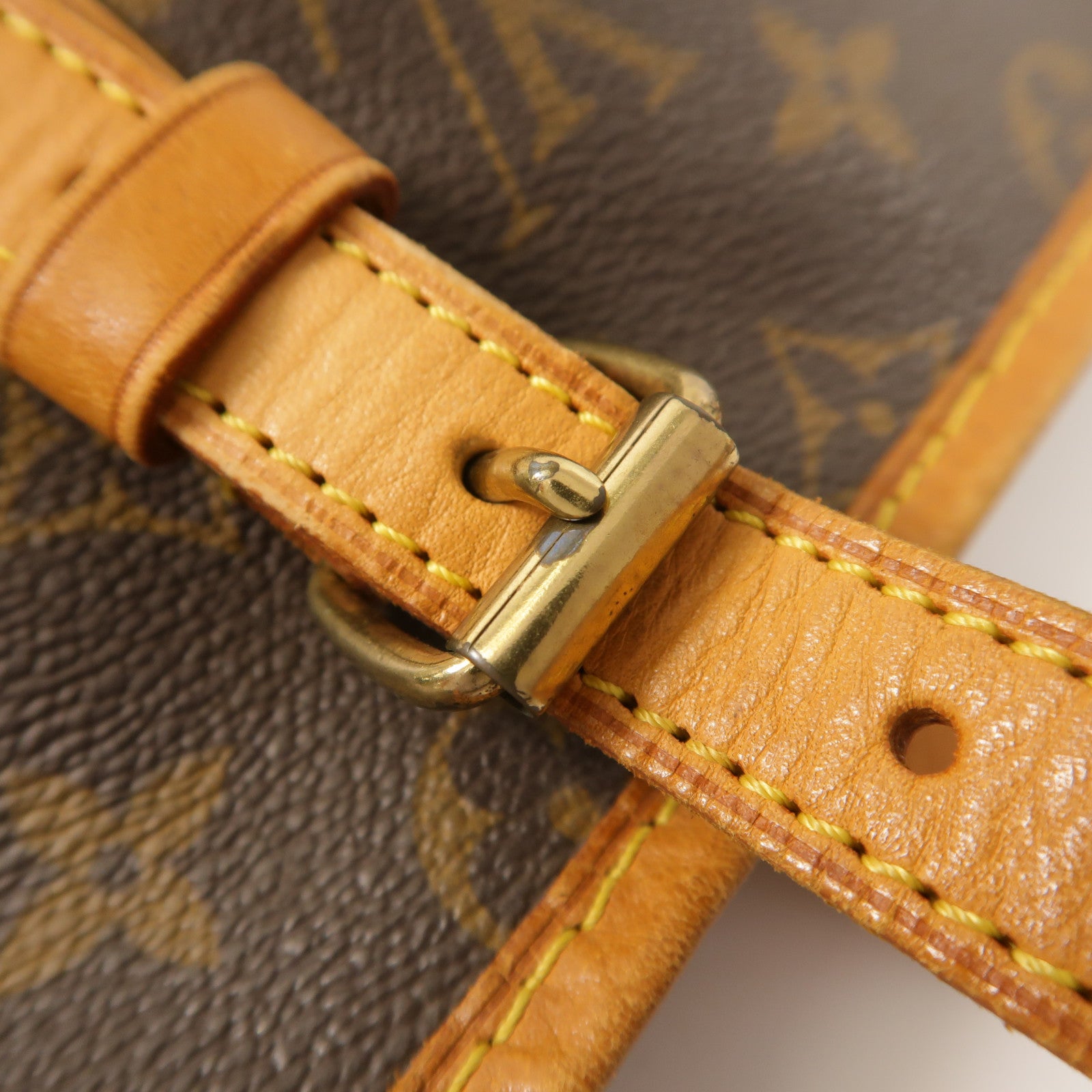 LOUIS VUITTON 【激減優惠】Monogram Bucket GM金扣手挽袋棕色