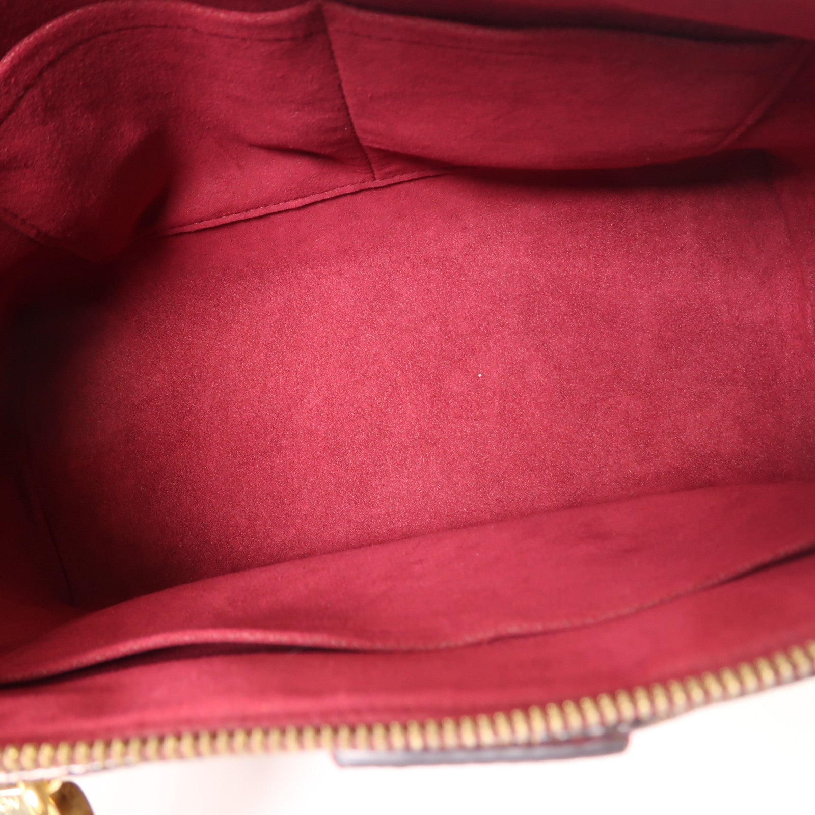 LOUIS VUITTON Damier Hyde Park金扣手挽肩背兩用袋棕色/紅色