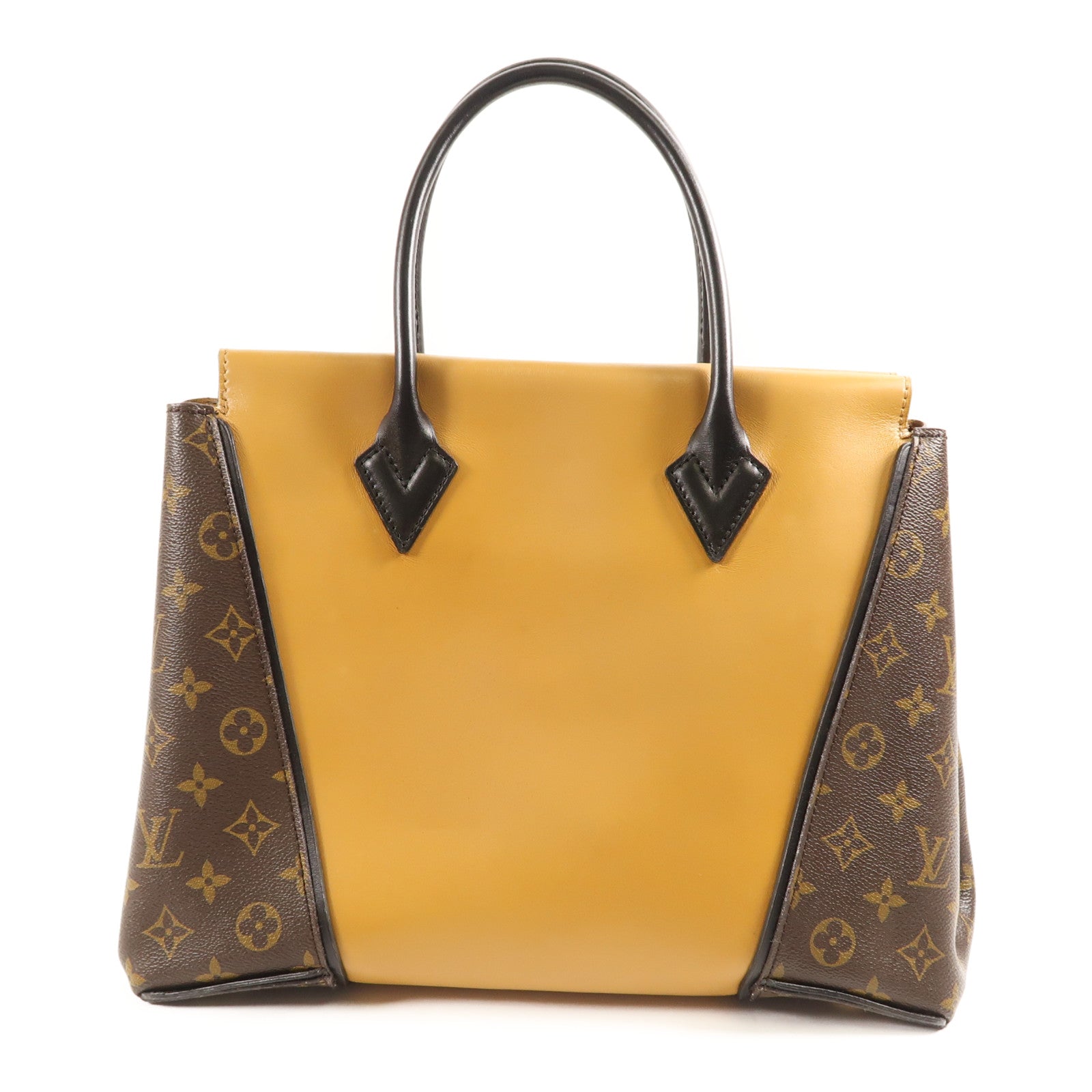 LOUIS VUITTON LV GHW Tote W PM Hand Bag M40941 Calfskin Leather Monogram Yellow
