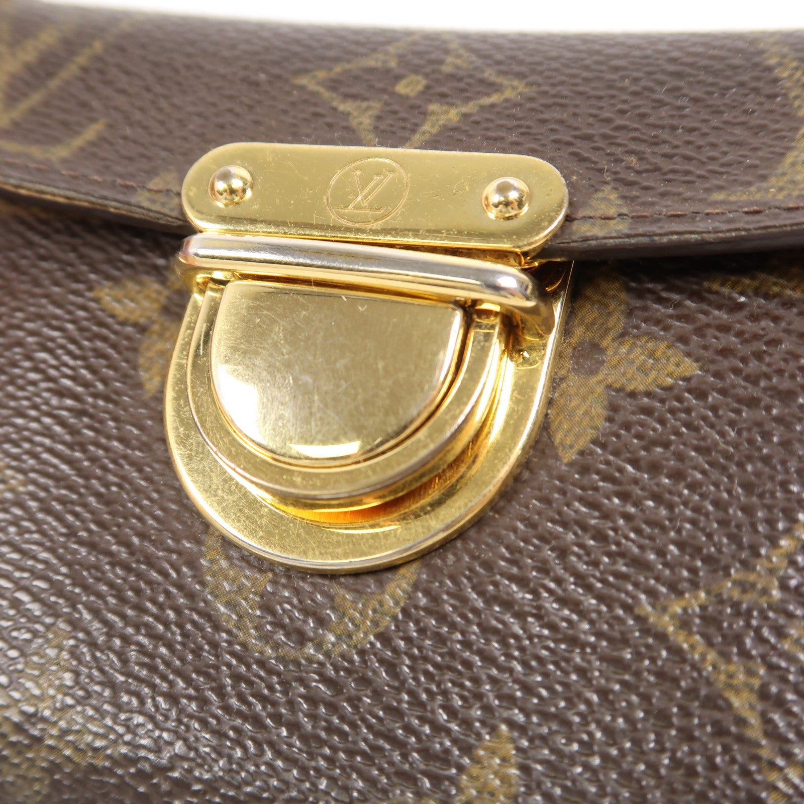 LOUIS VUITTON LV GHW Tri-fold Long Wallet Monogram M60003 Brown