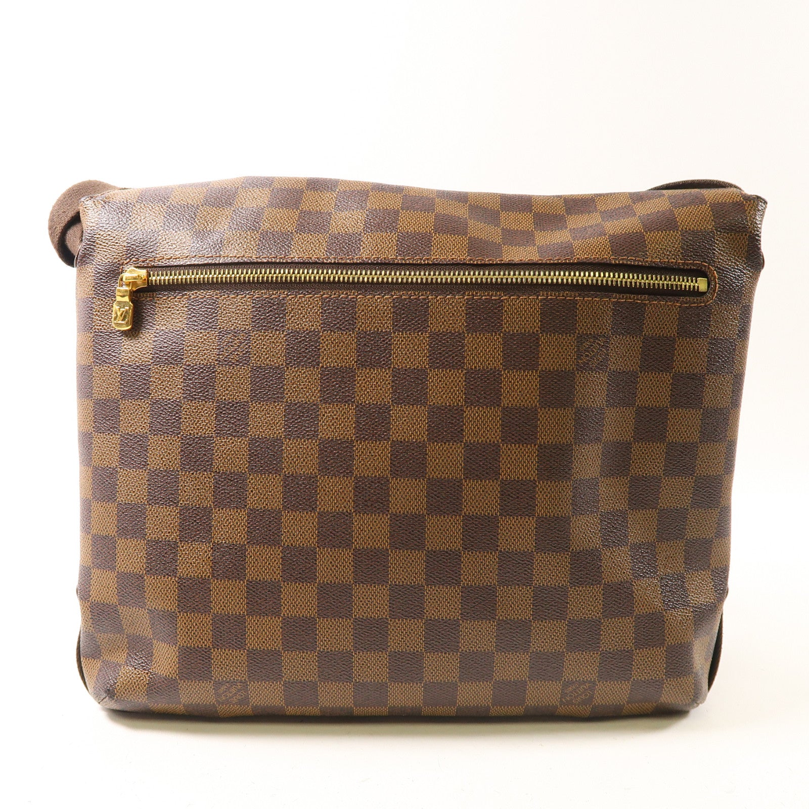 LOUIS VUITTON Damier Ebene Brooklyn MM金扣肩背袋啡色