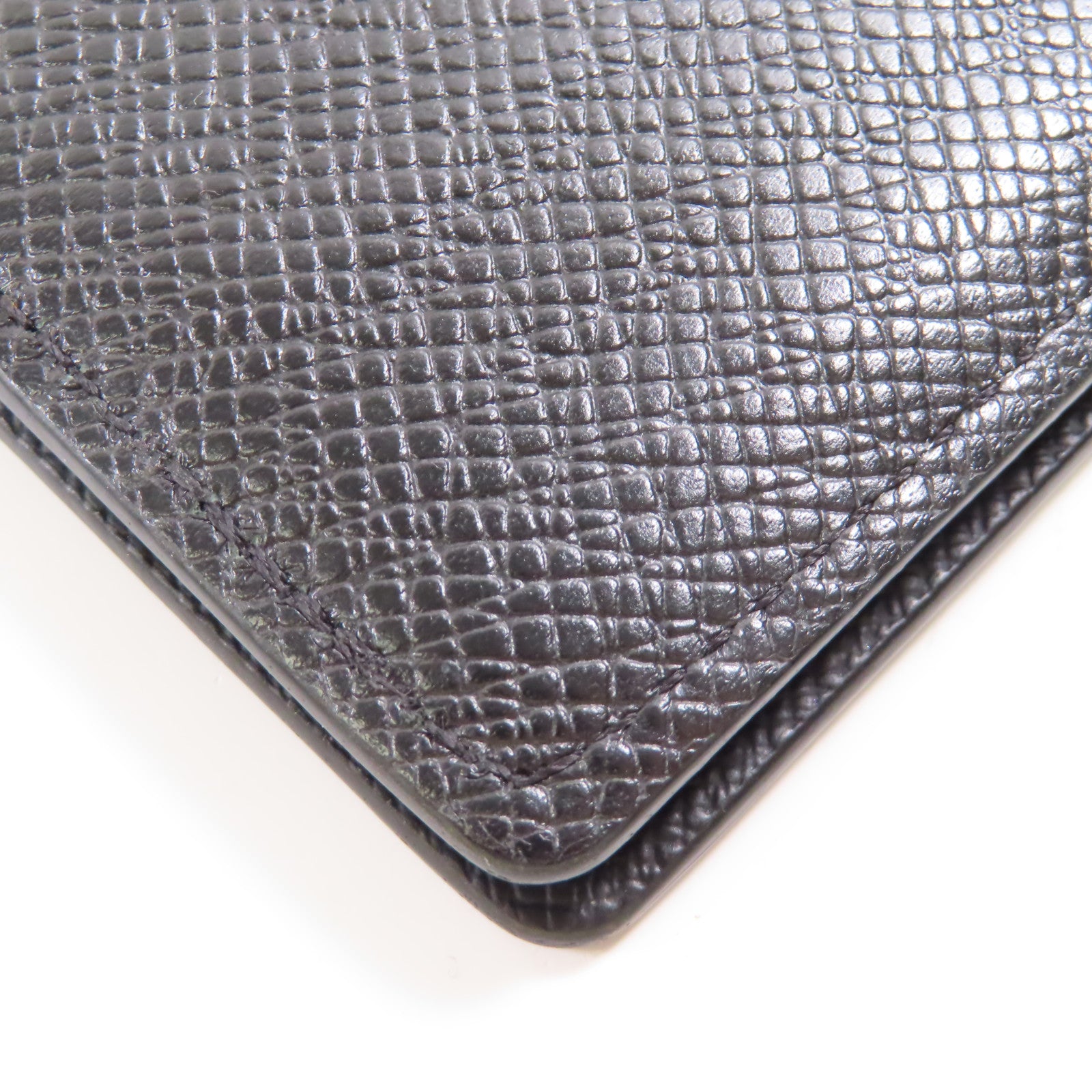 LOUIS VUITTON LV SHW Wallet Money Clip M62978 Taiga Leather Black