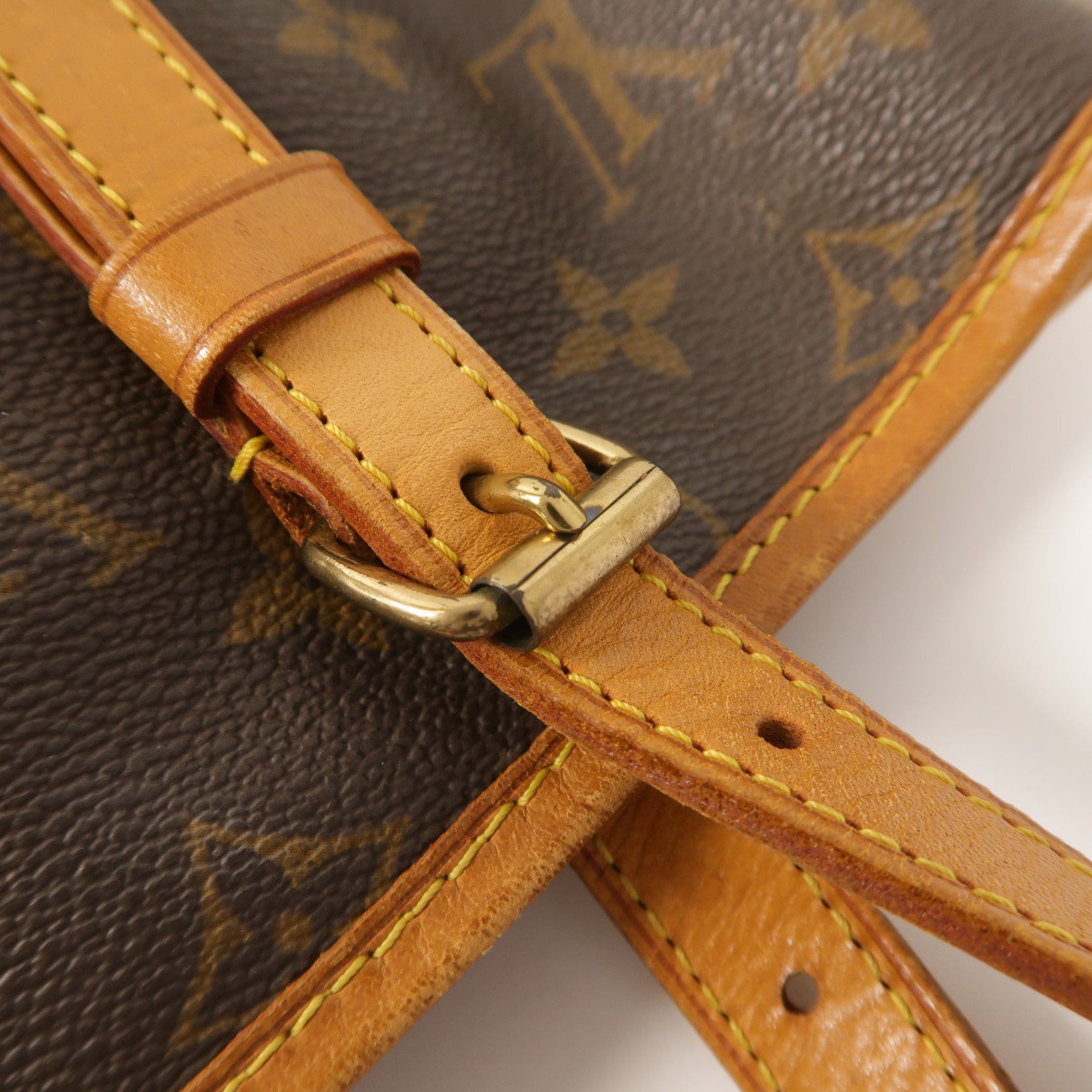 LOUIS VUITTON 【激減優惠】Monogram Bucket GM金扣手挽袋棕色