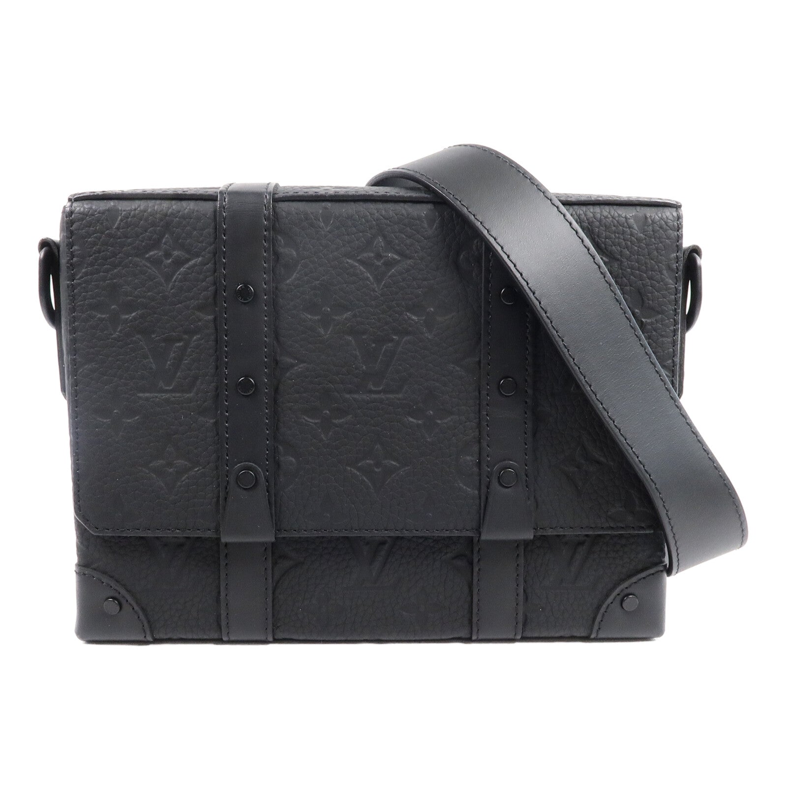 LOUIS VUITTON Monogram Taurillon Trunk Messenger Bag肩背袋