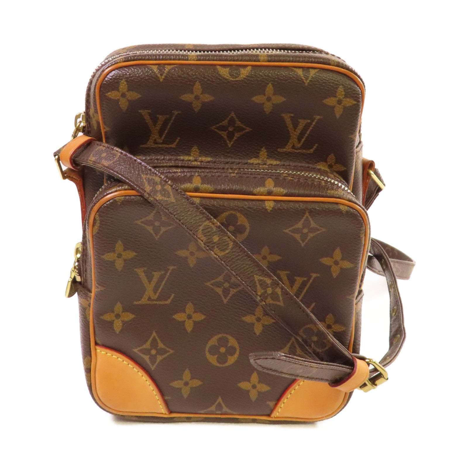 LOUIS VUITTON Monogram Amazon Shoulder Bag金扣肩背袋啡色