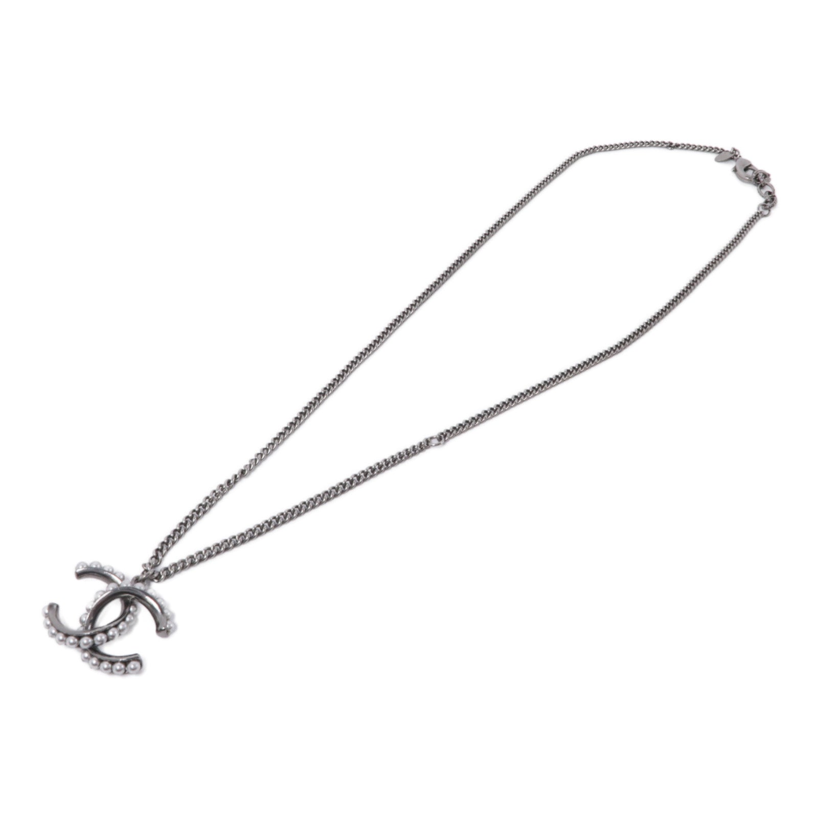 CHANEL PVC/金屬Necklace項鍊灰色/銀色