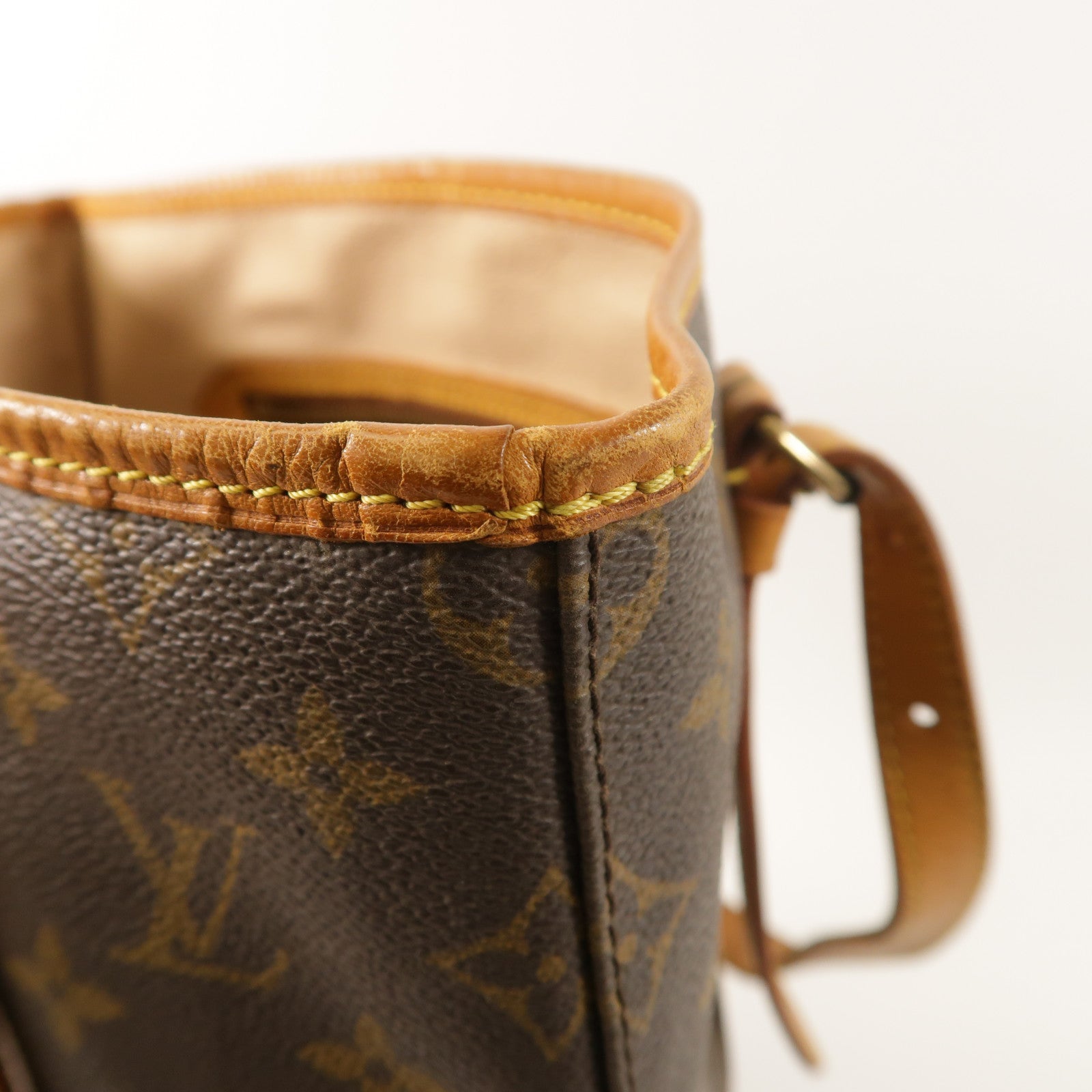 LOUIS VUITTON 【激減優惠】Monogram Bucket GM金扣手挽袋棕色