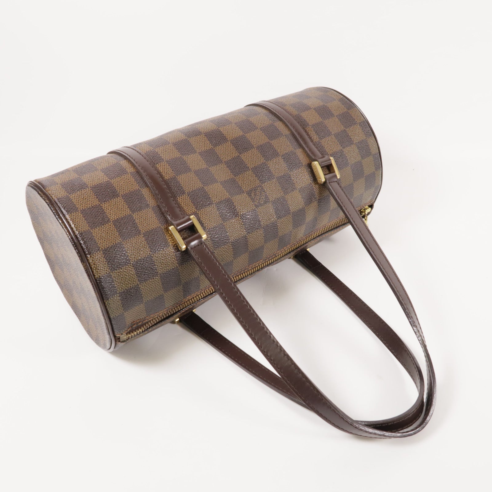 LOUIS VUITTON Damier Papillon GM金扣肩背袋