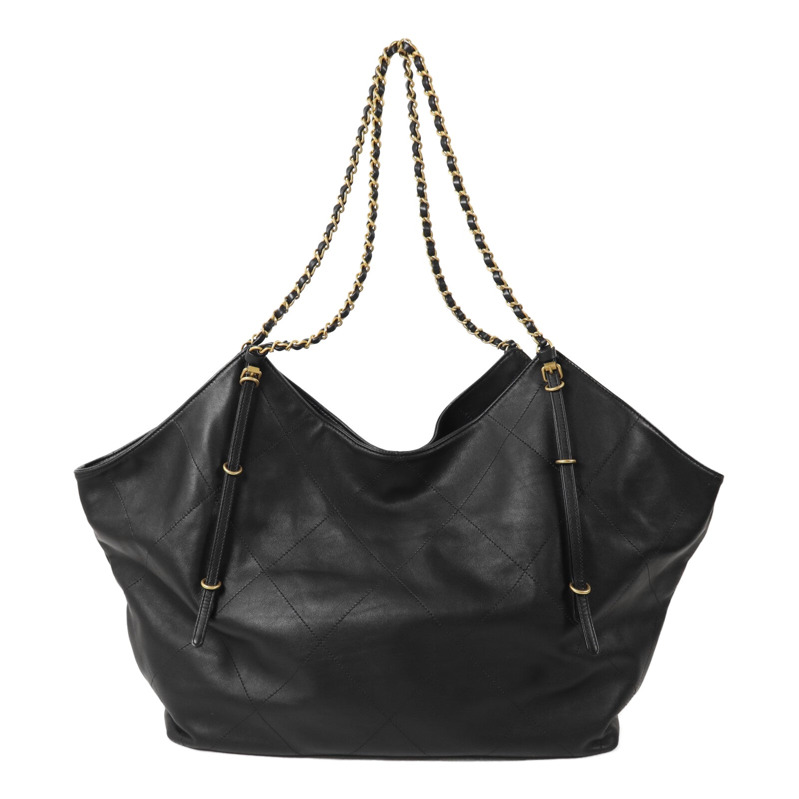 CHANEL 羊皮皮革25S Maxi Tote鏈帶手挽袋