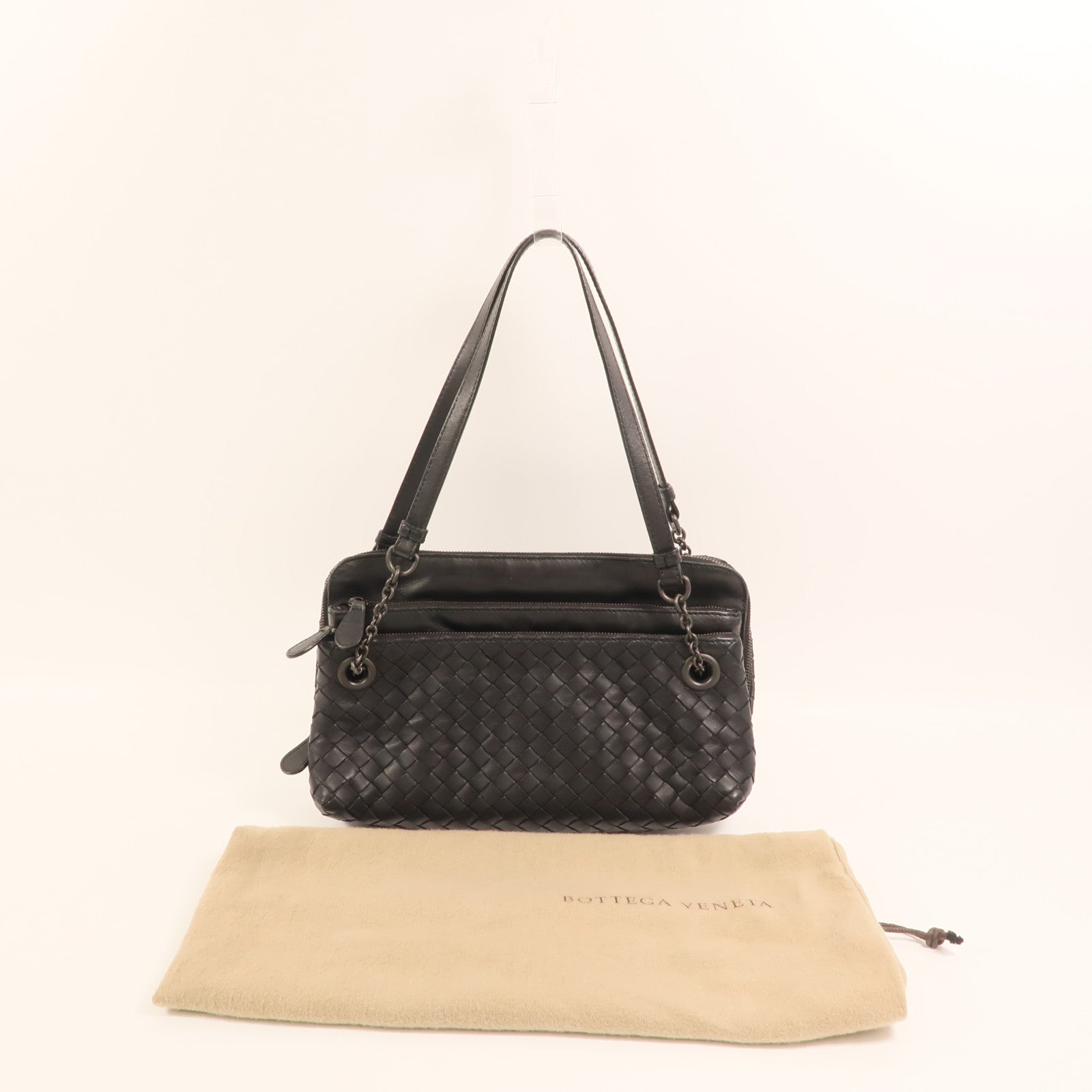 BOTTEGA VENETA 牛皮皮革Shoulder Bag鏈帶肩背袋