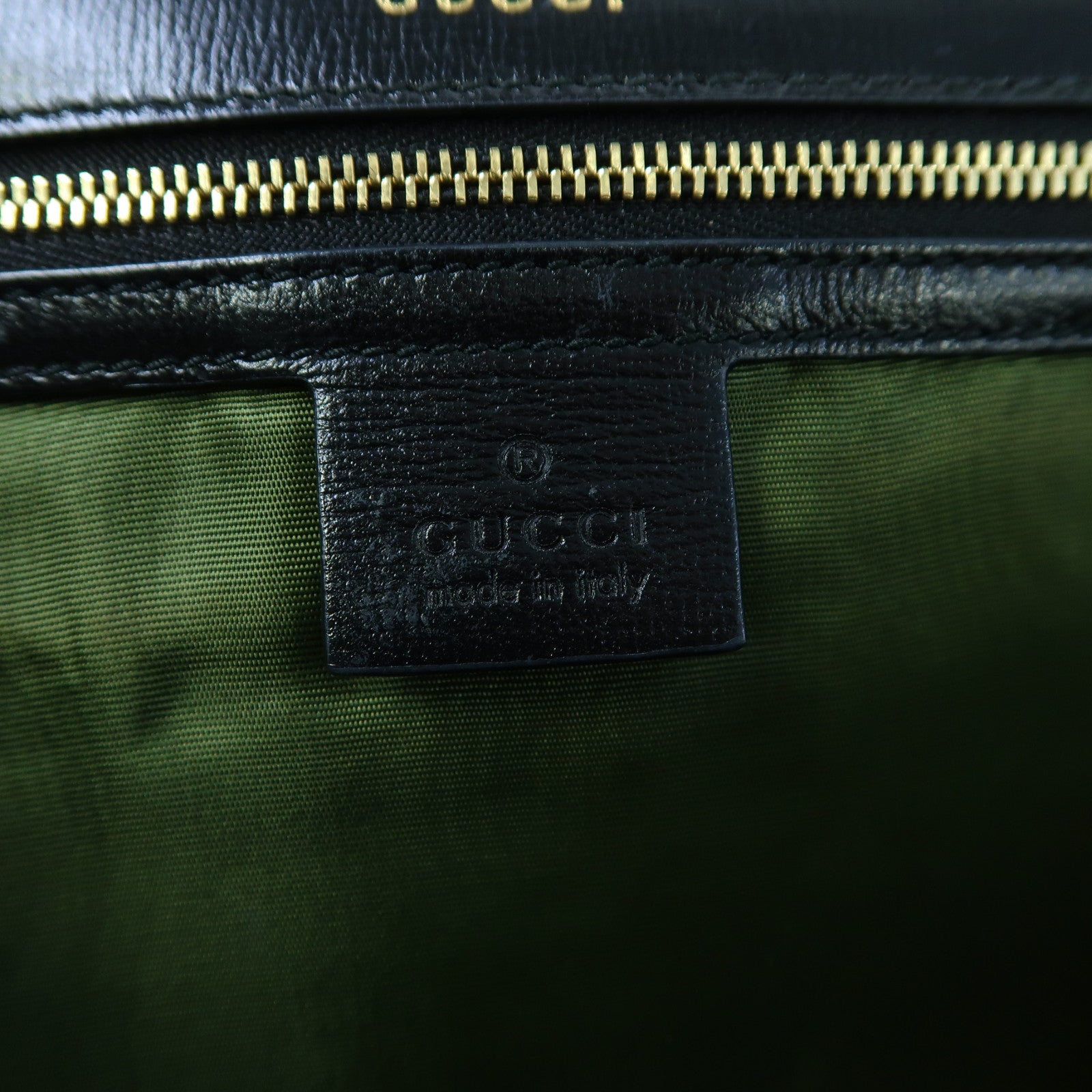 GUCCI 【激減優惠】牛皮皮革Shoulder Bag金扣肩背袋黑色