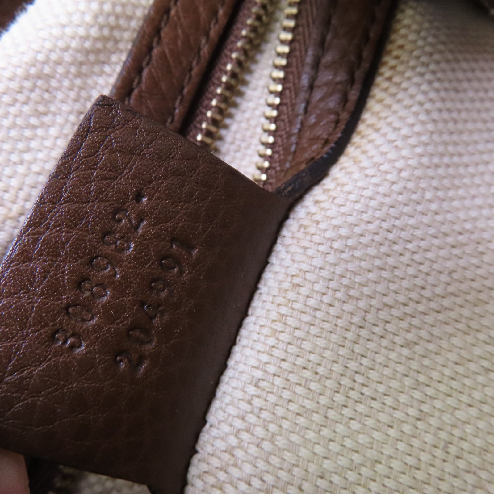 GUCCI 牛仔布Soho Pebbled Chain Shoulder Bag金扣肩背袋藍色/啡色