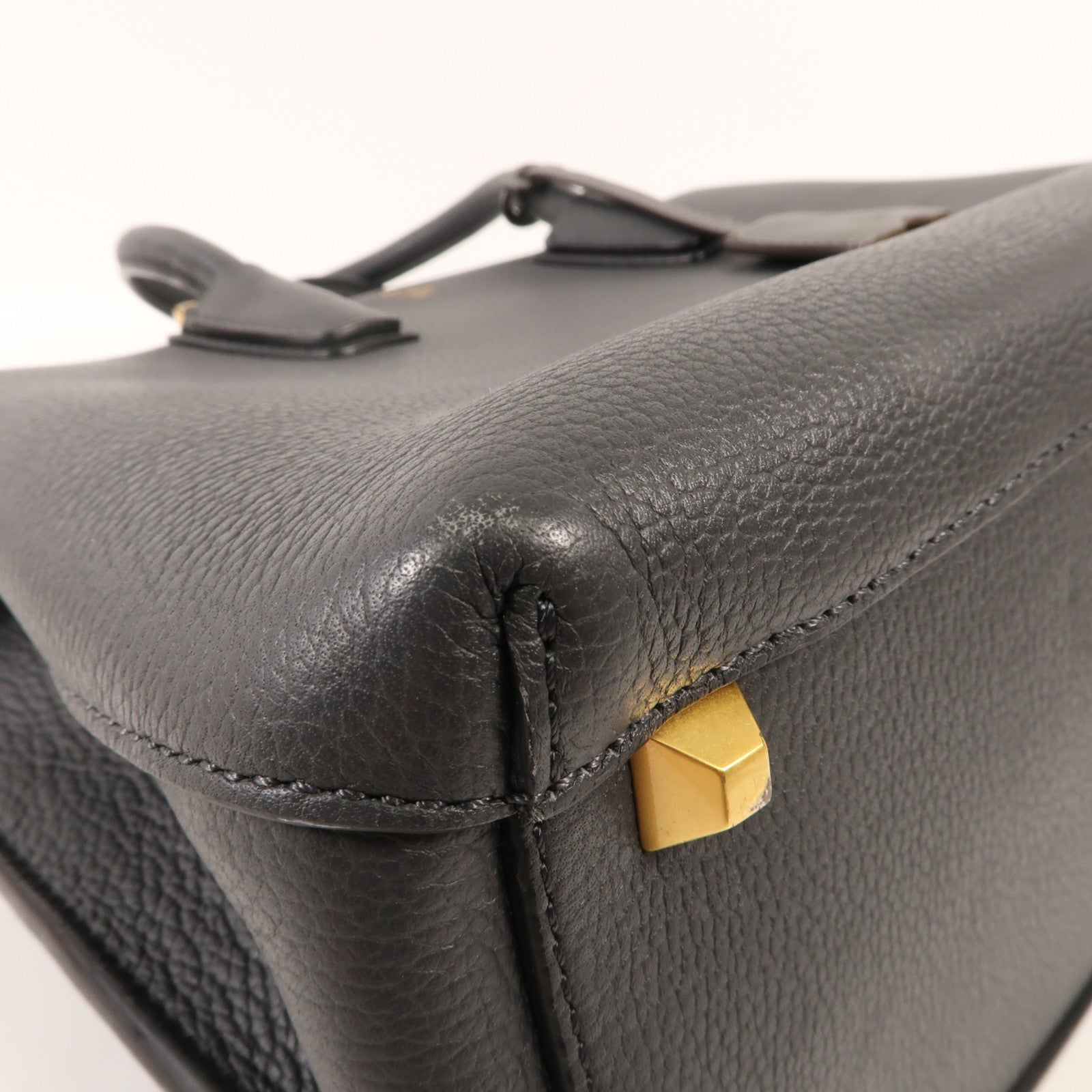 MCM 牛皮皮革Shoulder Bag金扣手挽肩背兩用袋