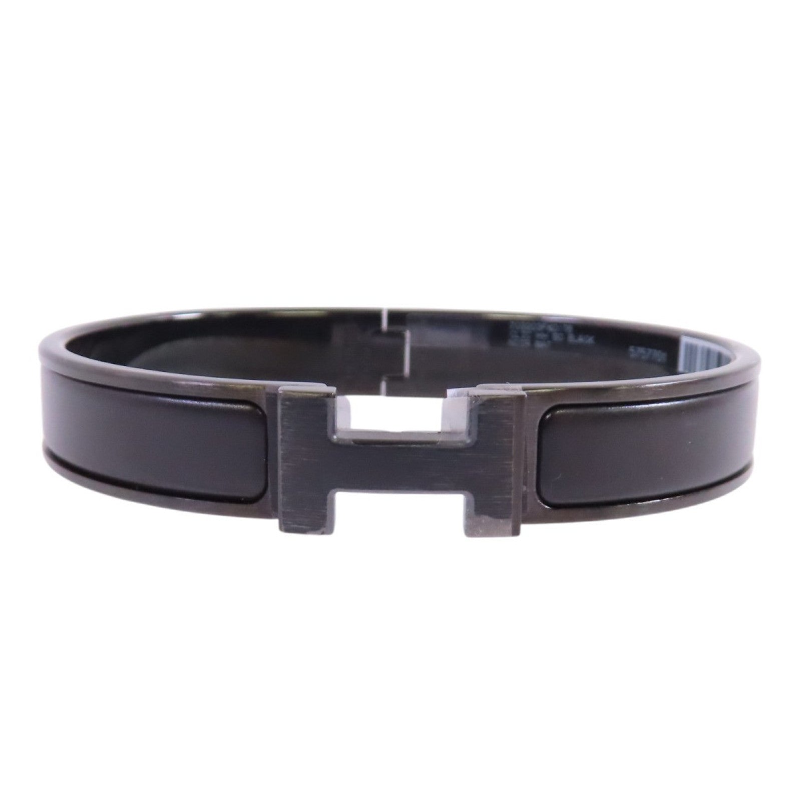 HERMES 金屬/琺瑯Clic HH So Black Bracelet手鐲