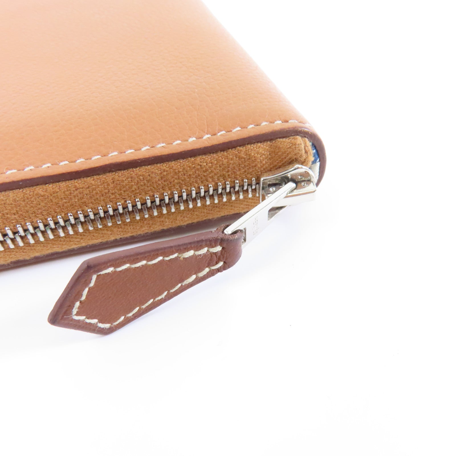 HERMES Evercolor皮革Silk in Compact Wallet銀扣錢包37 Gold經典駝色
