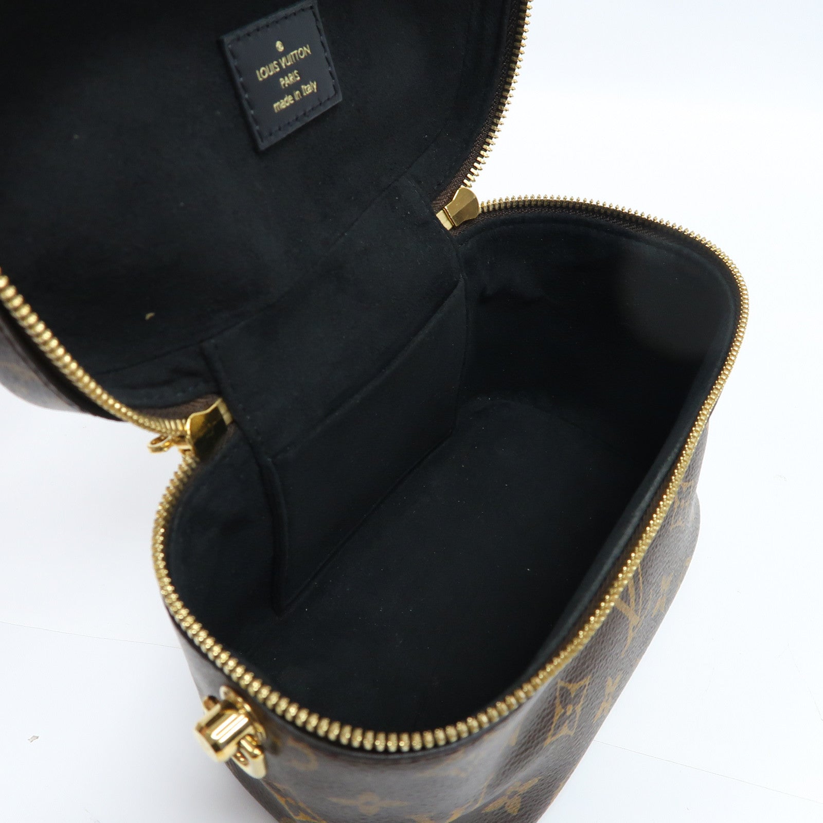 LOUIS VUITTON Monogram Vanity PM金扣手挽肩背兩用袋啡色