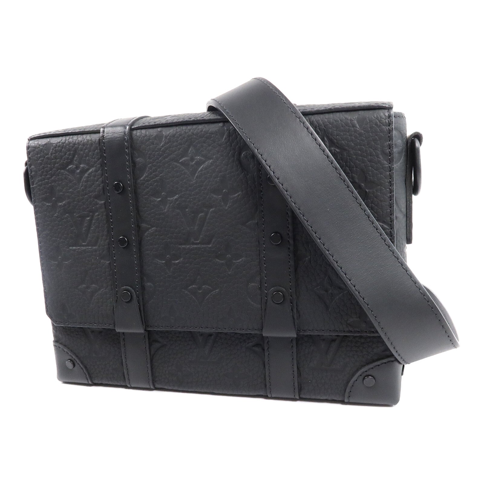 LOUIS VUITTON Monogram Taurillon Trunk Messenger Bag肩背袋