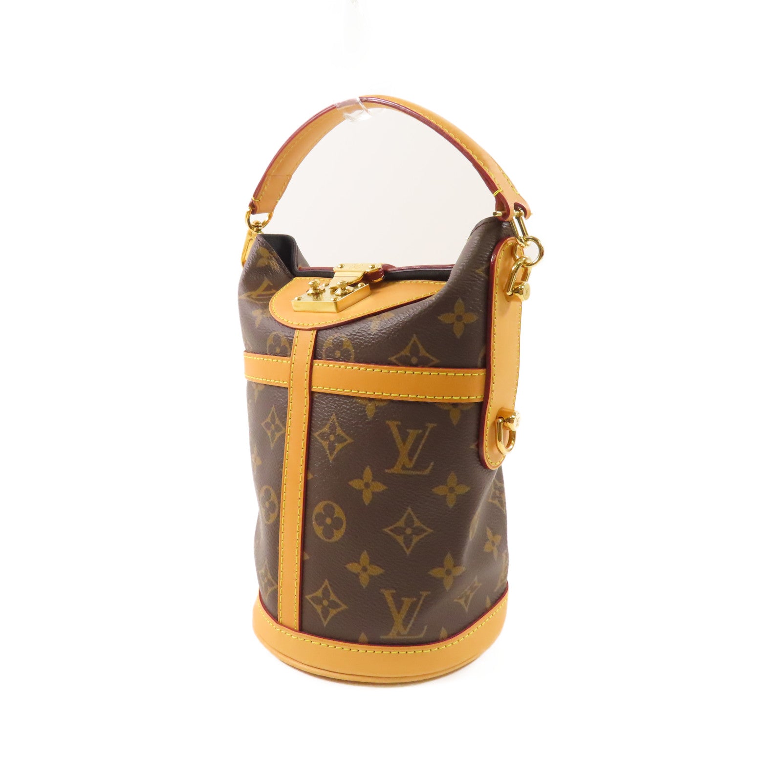 LOUIS VUITTON Monogram Duffle金扣手挽肩背兩用袋棕色