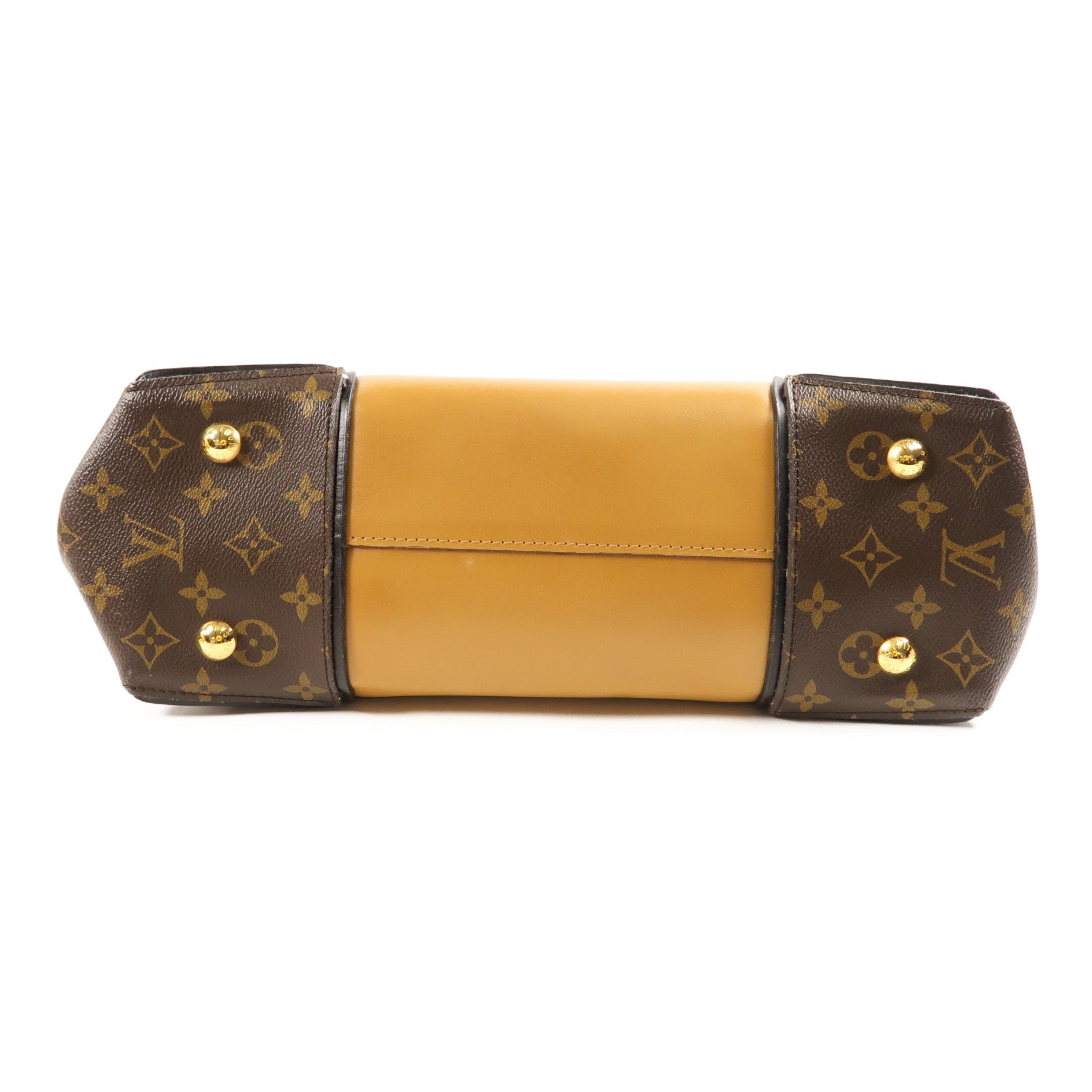 LOUIS VUITTON LV GHW Tote W PM Hand Bag M40941 Calfskin Leather Monogram Yellow